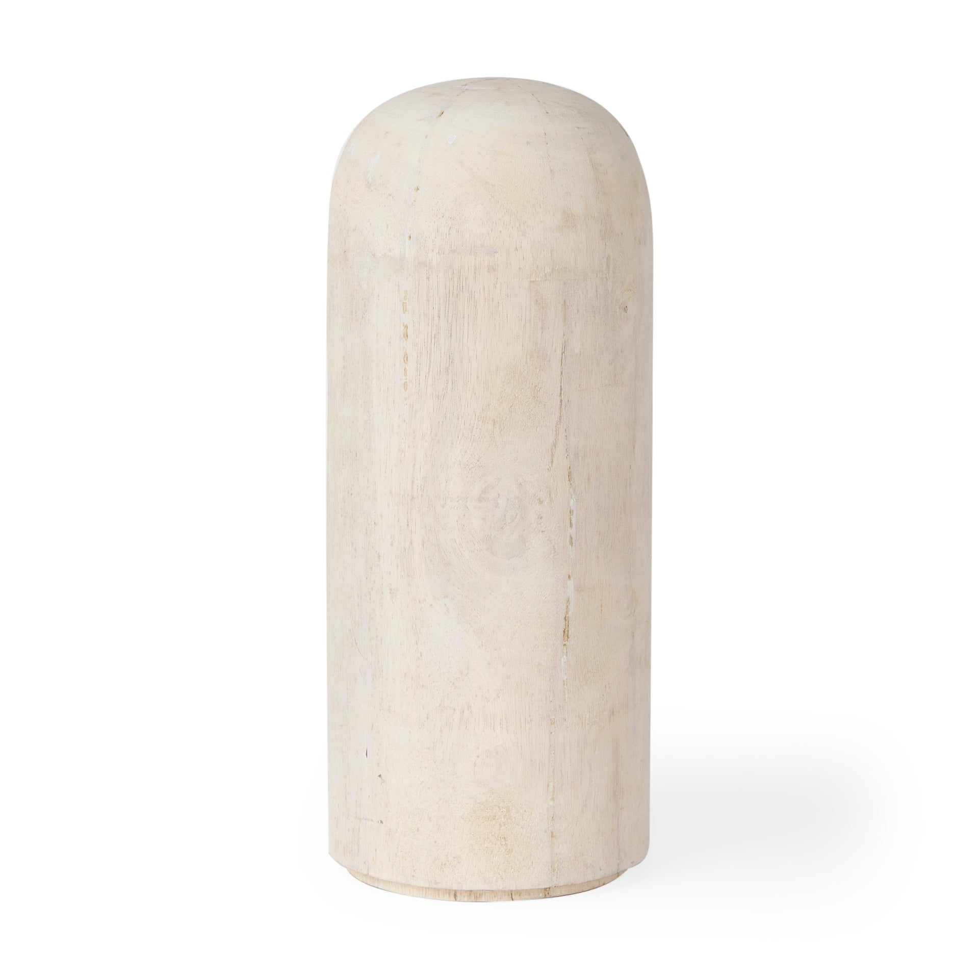 Knox Tall White - Wash Wood Decorative Object - Central Designs