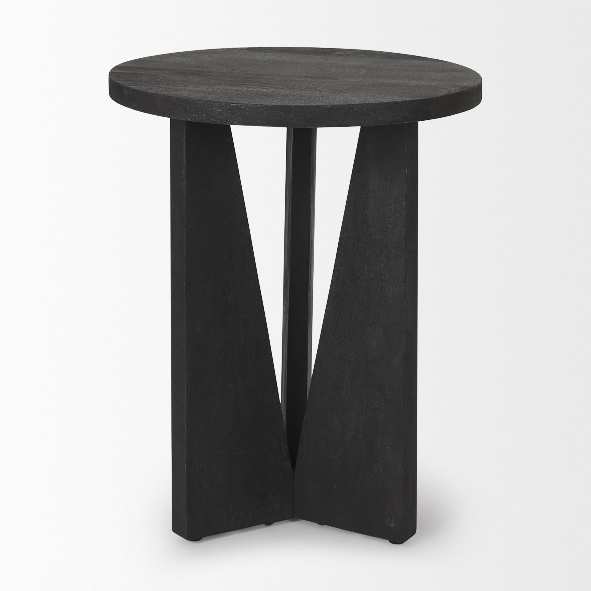 Mattius Black Wood Accent Table - Central Designs