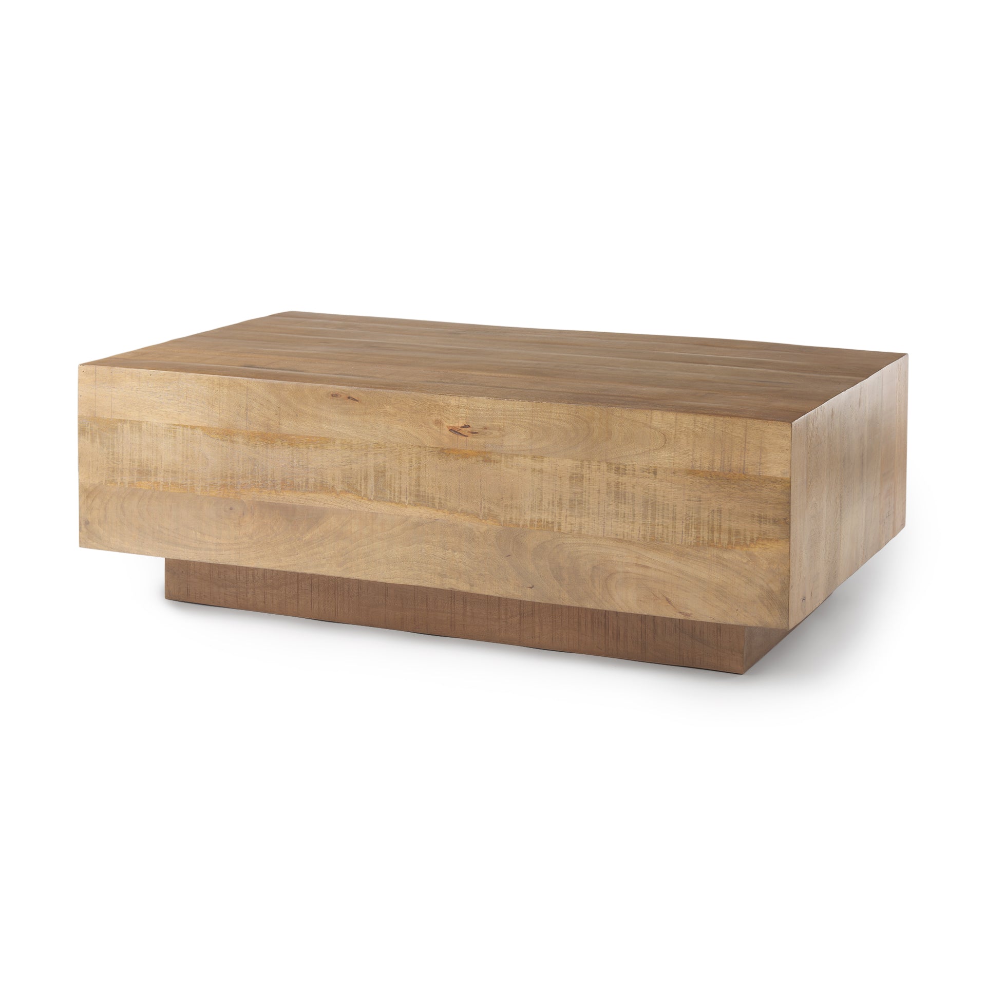 Hayden Light Brown Wood Rectangular Coffee Table - Central Designs