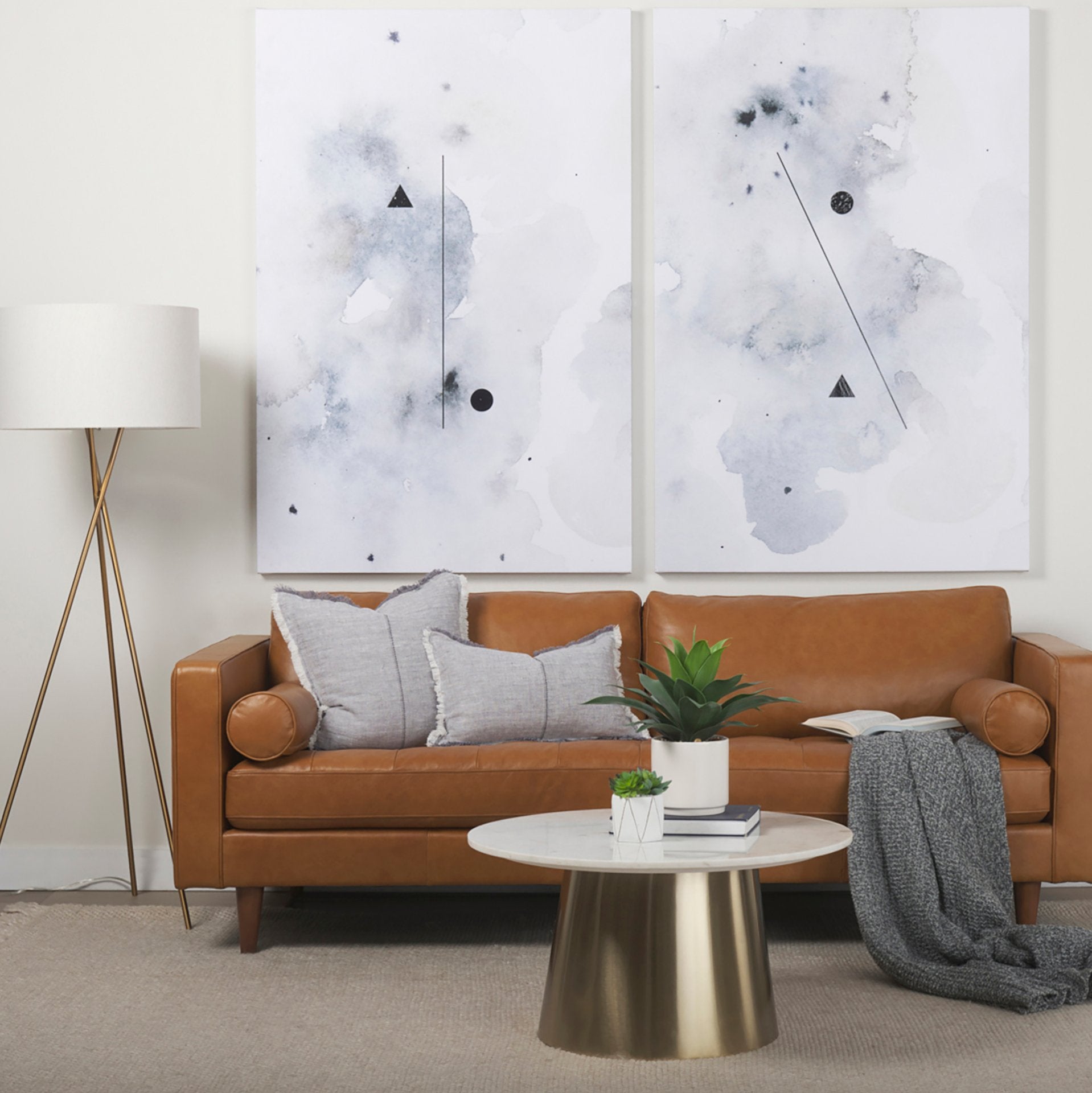 Thais 20L x 20W Blue and Cream Fringed Decorative Pillow Cover - Central Designs