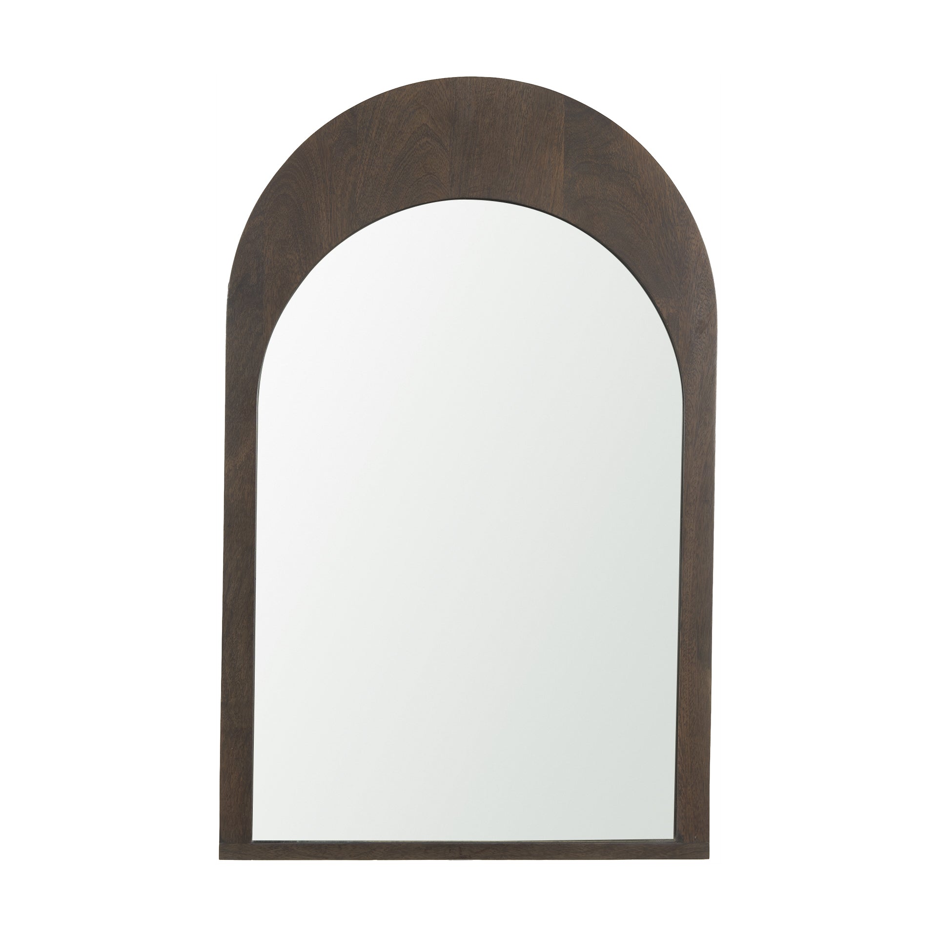 Celeste Dark Brown Wood Arched Mirror - Central Designs