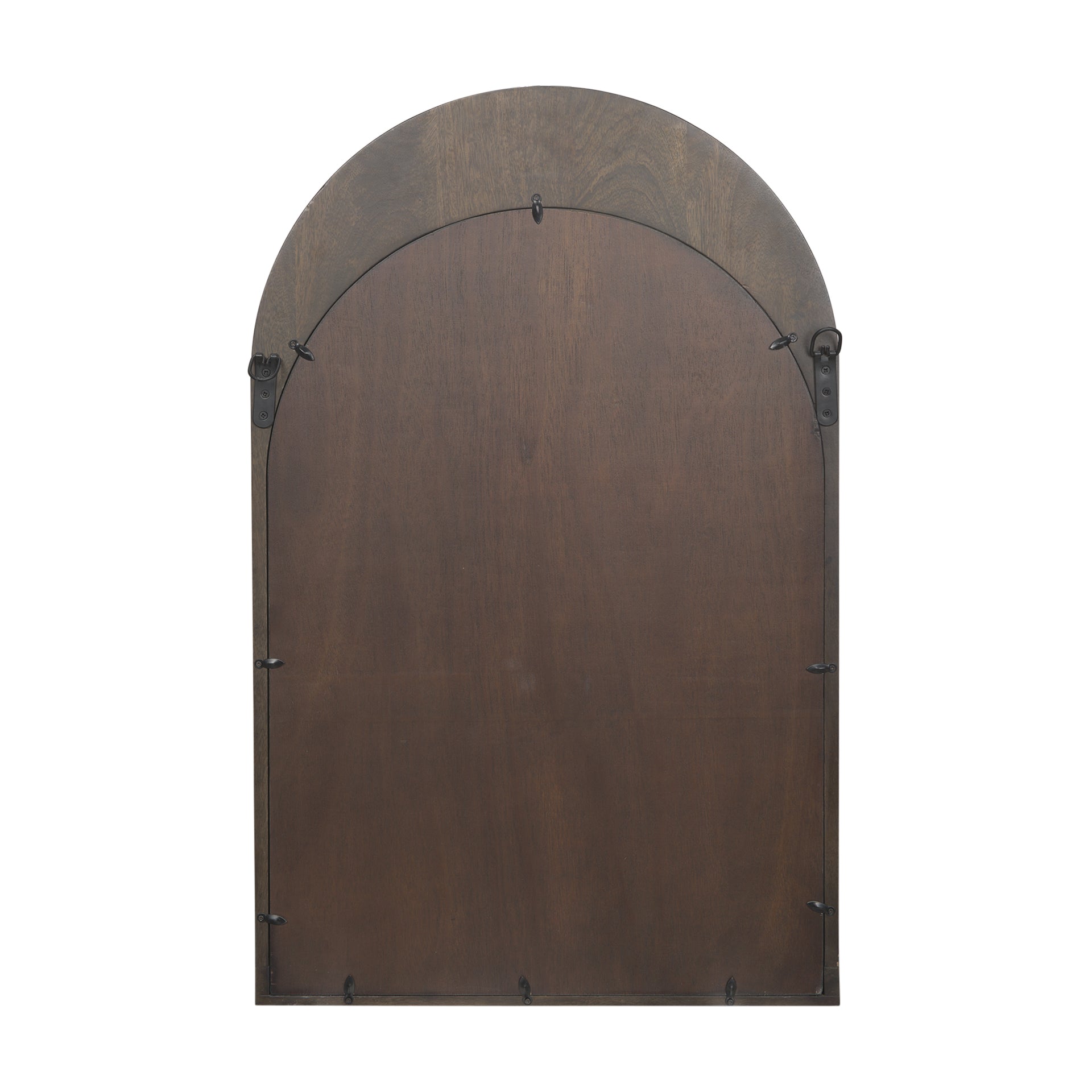 Celeste Dark Brown Wood Arched Mirror - Central Designs