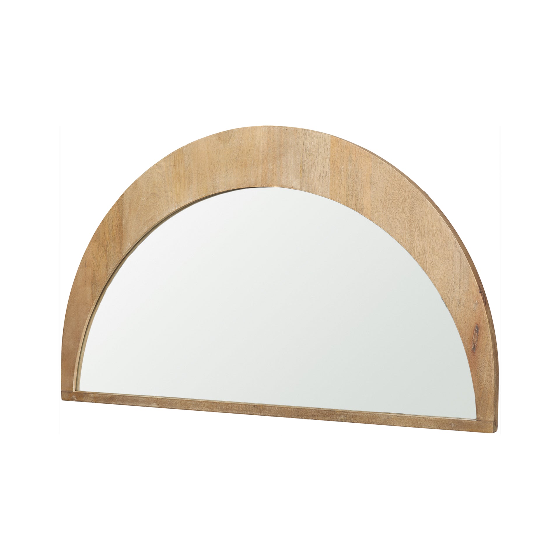Celeste Light Brown Wood Small Mirror - Central Designs