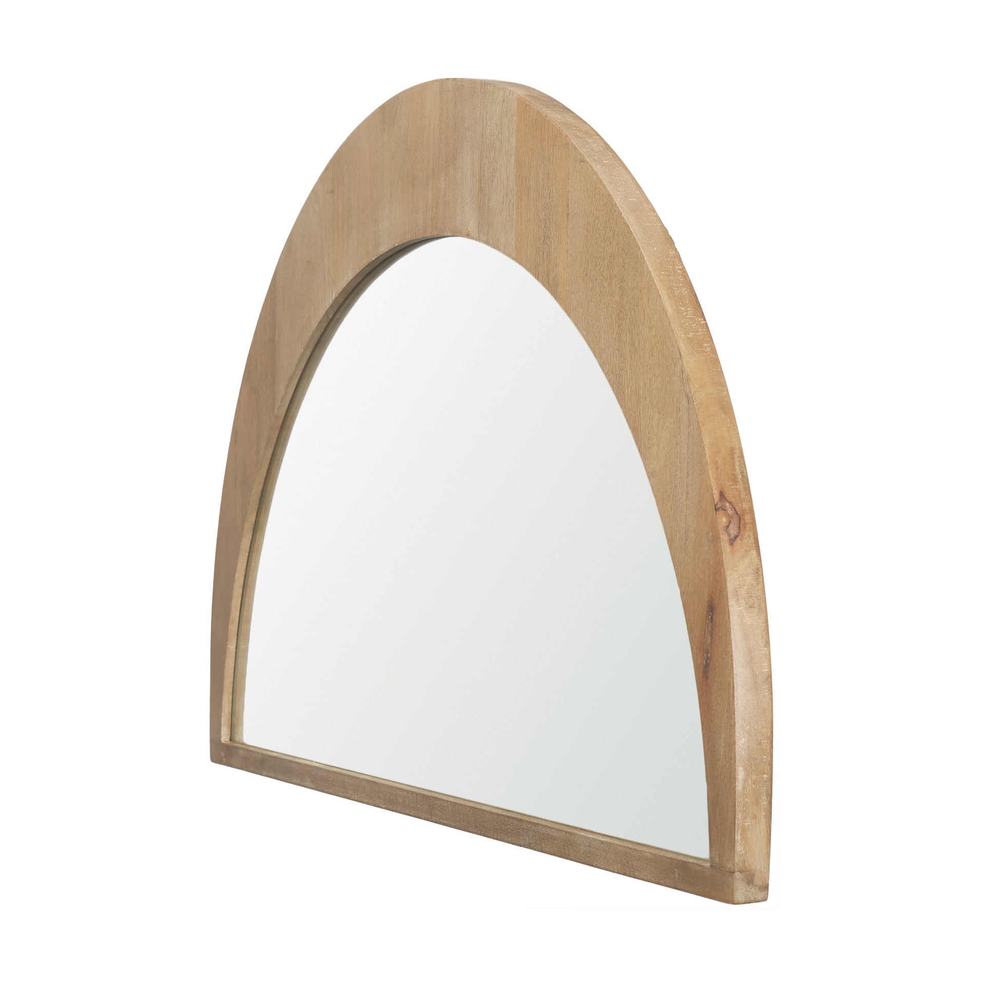 Celeste Light Brown Wood Small Mirror - Central Designs