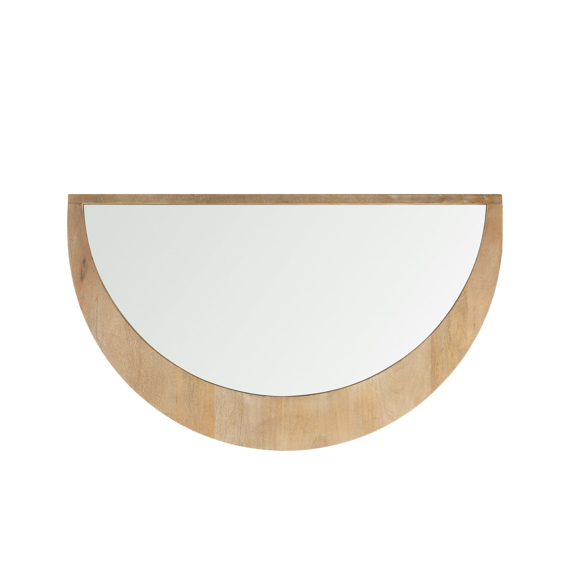 Celeste Light Brown Wood Small Mirror - Central Designs