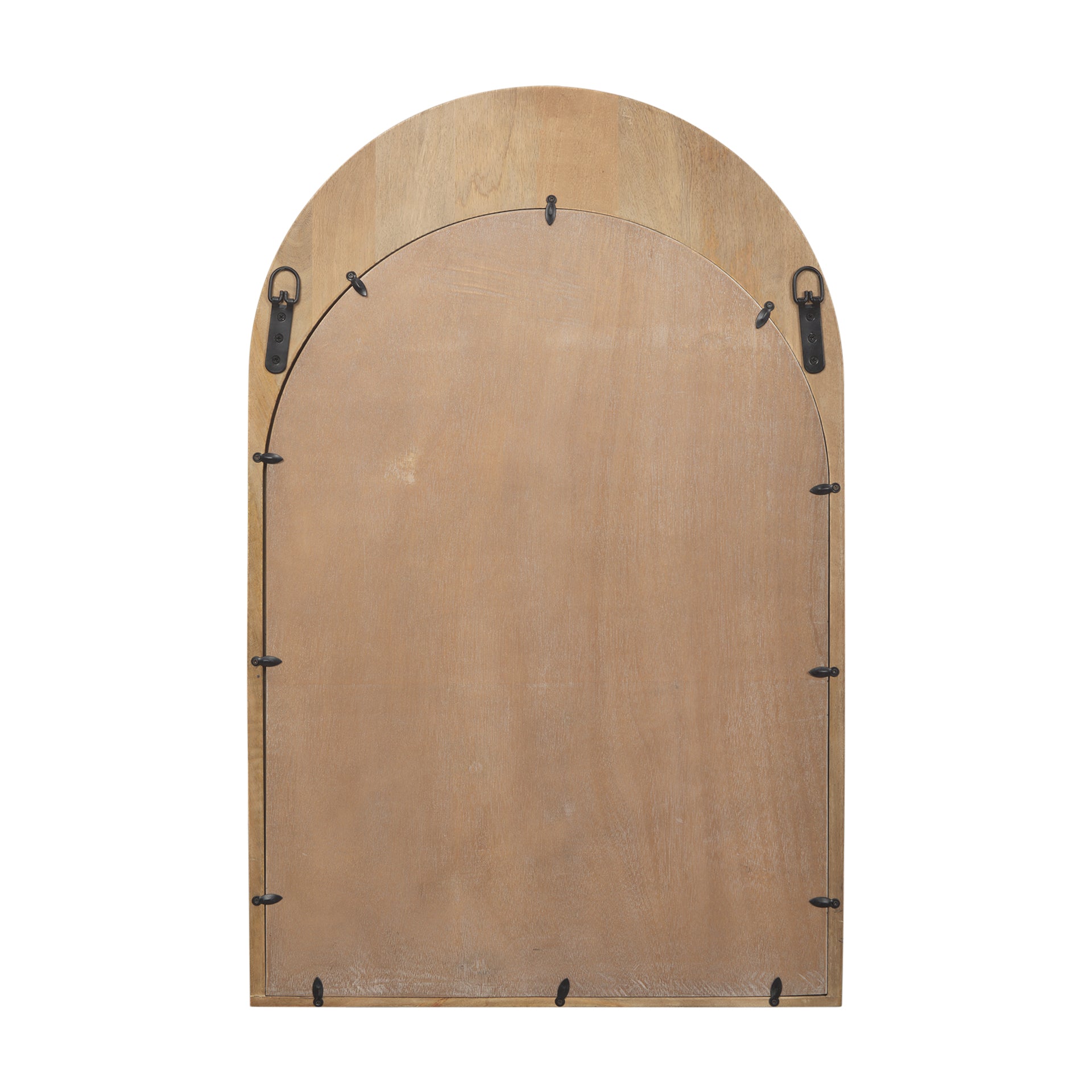 Celeste Light Brown Wood Arched Mirror - Central Designs