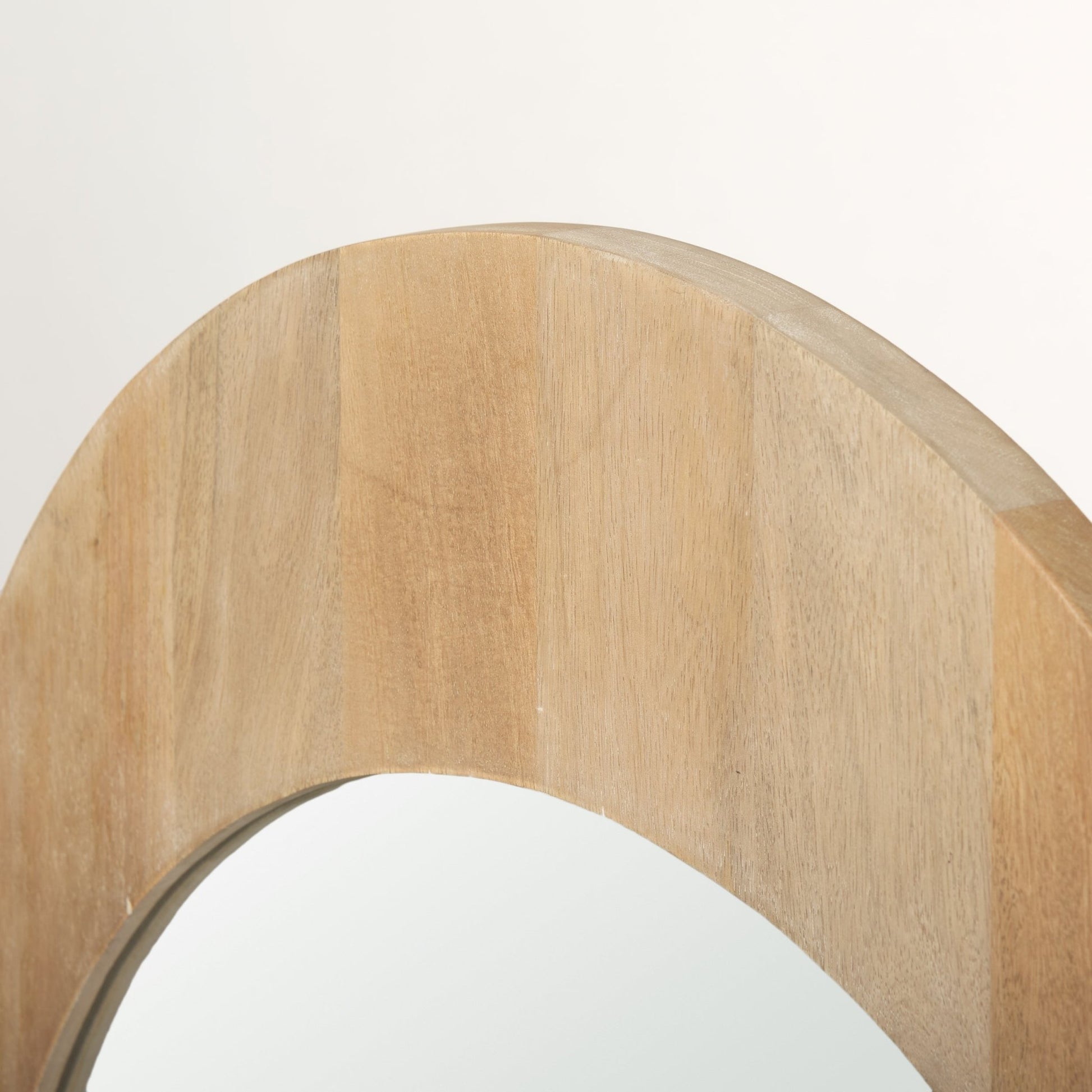 Celeste Light Brown Wood Arched Mirror - Central Designs