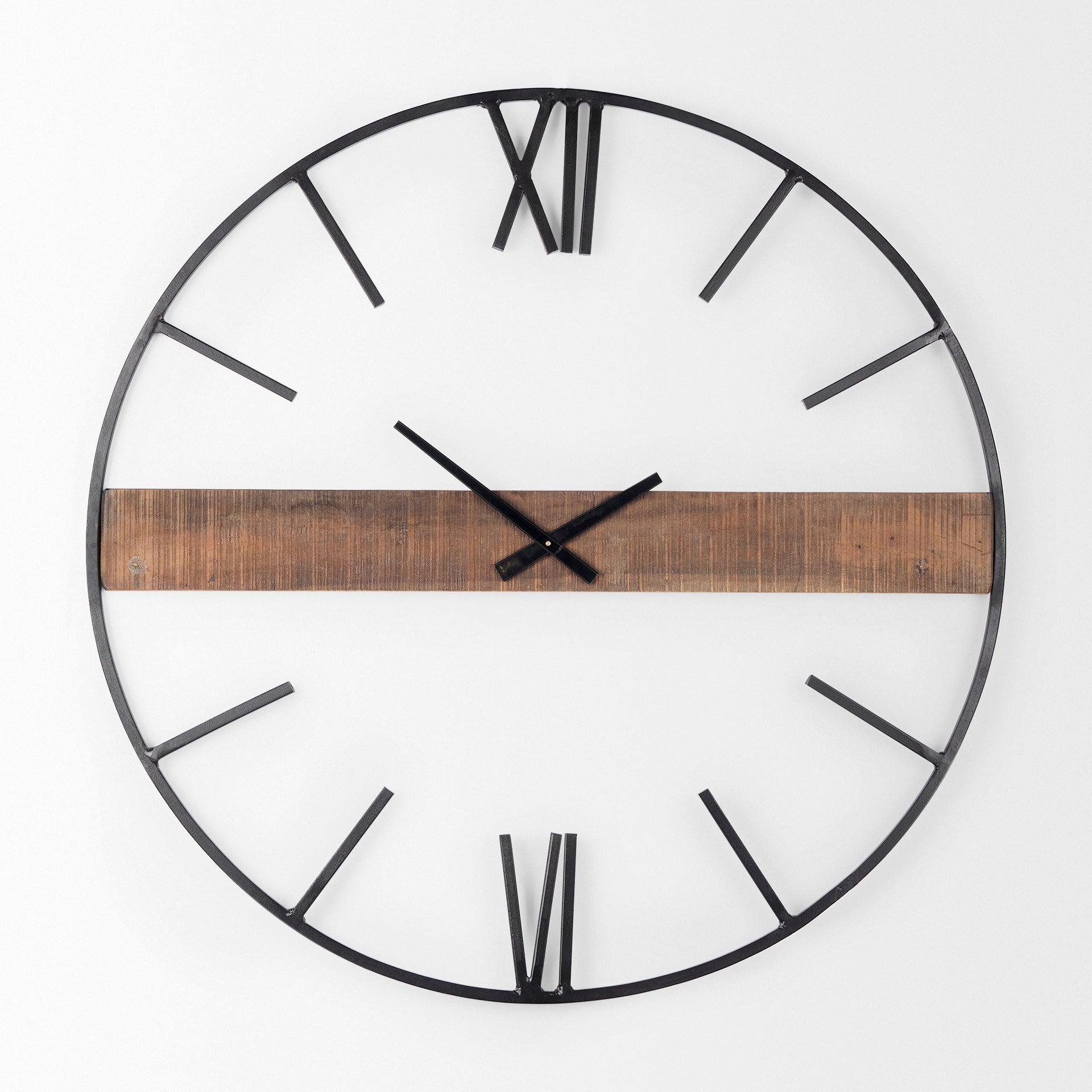Roman 36" Round Oversize Industrial Wall Clock - Central Designs