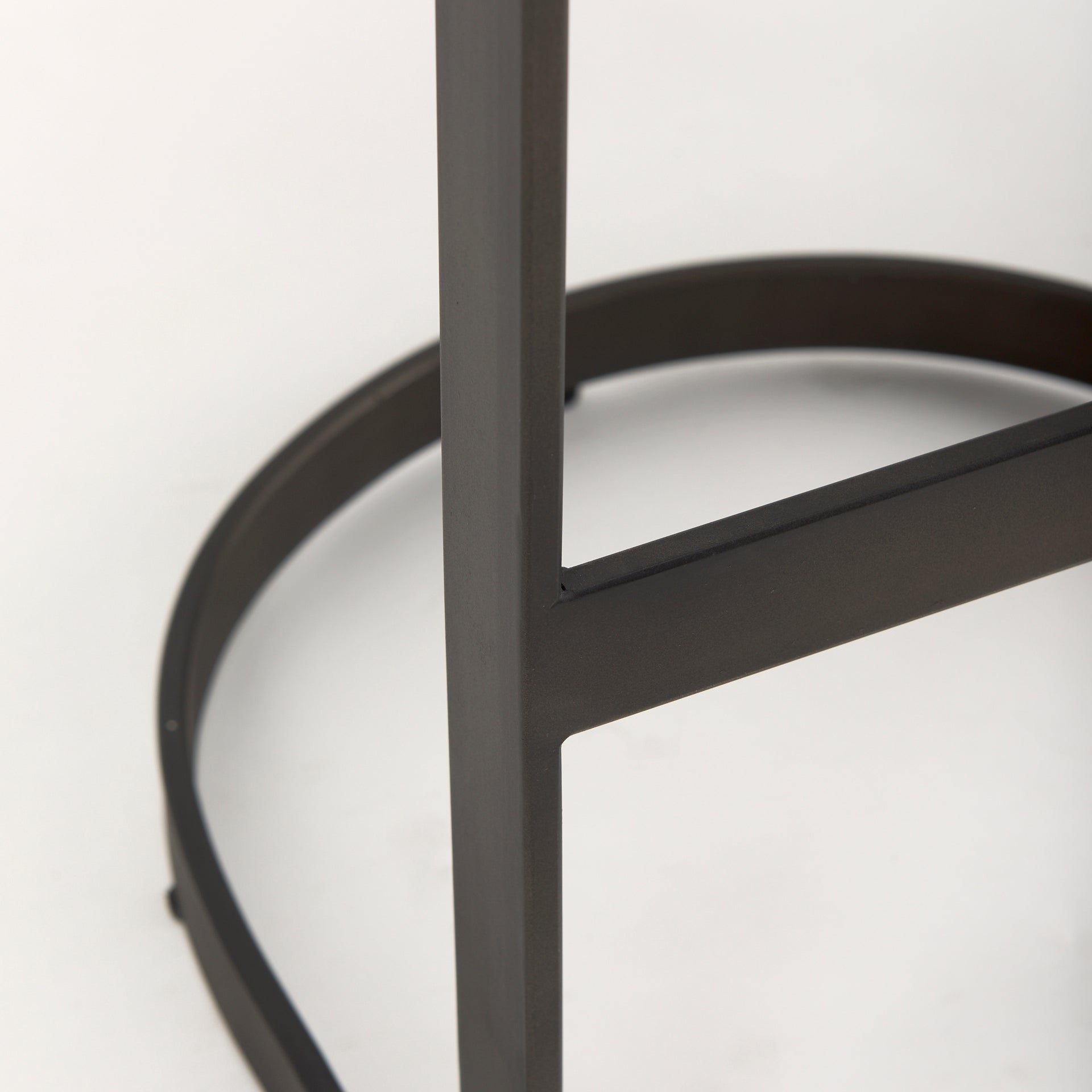 Tyson 17L x 18W x 31H Brown/Gray Suede W/ Metal Frame Bar Stool - Central Designs