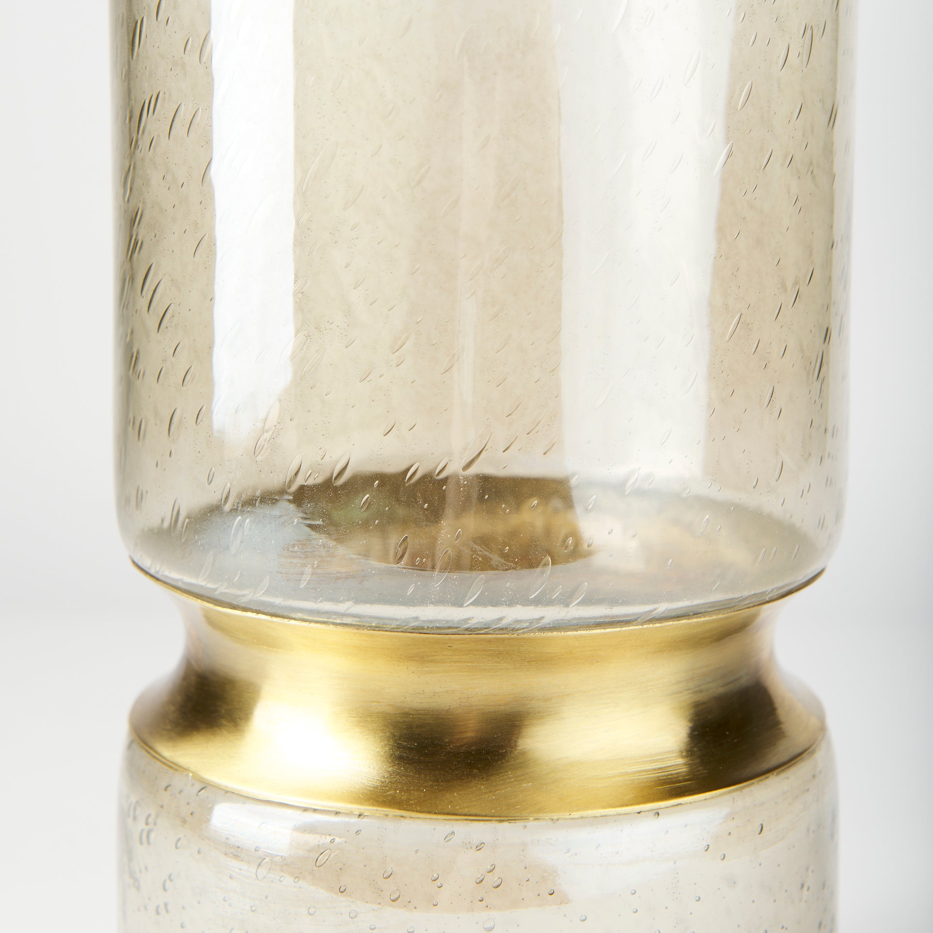 Adriatic II Large Brushed Gold Metal Glass Vase