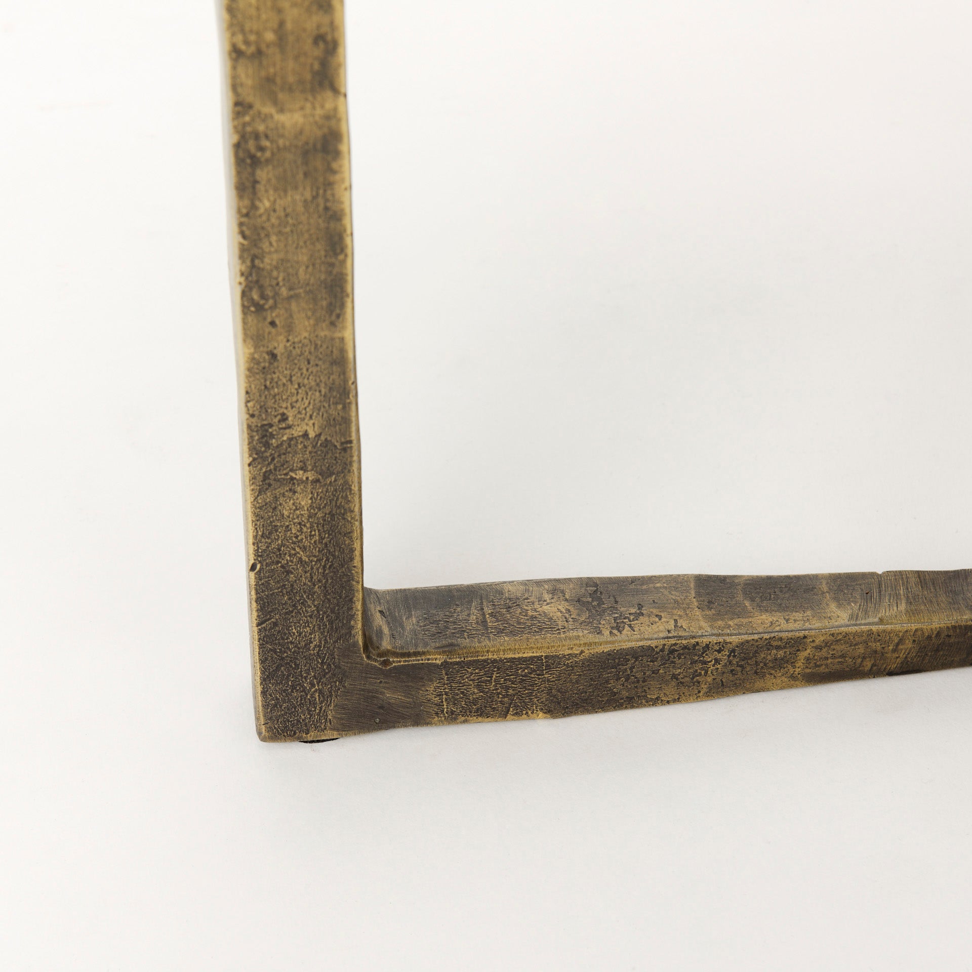 Atticus Marble and Antiqued Gold Metal Nesting Accent Tables (Set of 2) - Central Designs