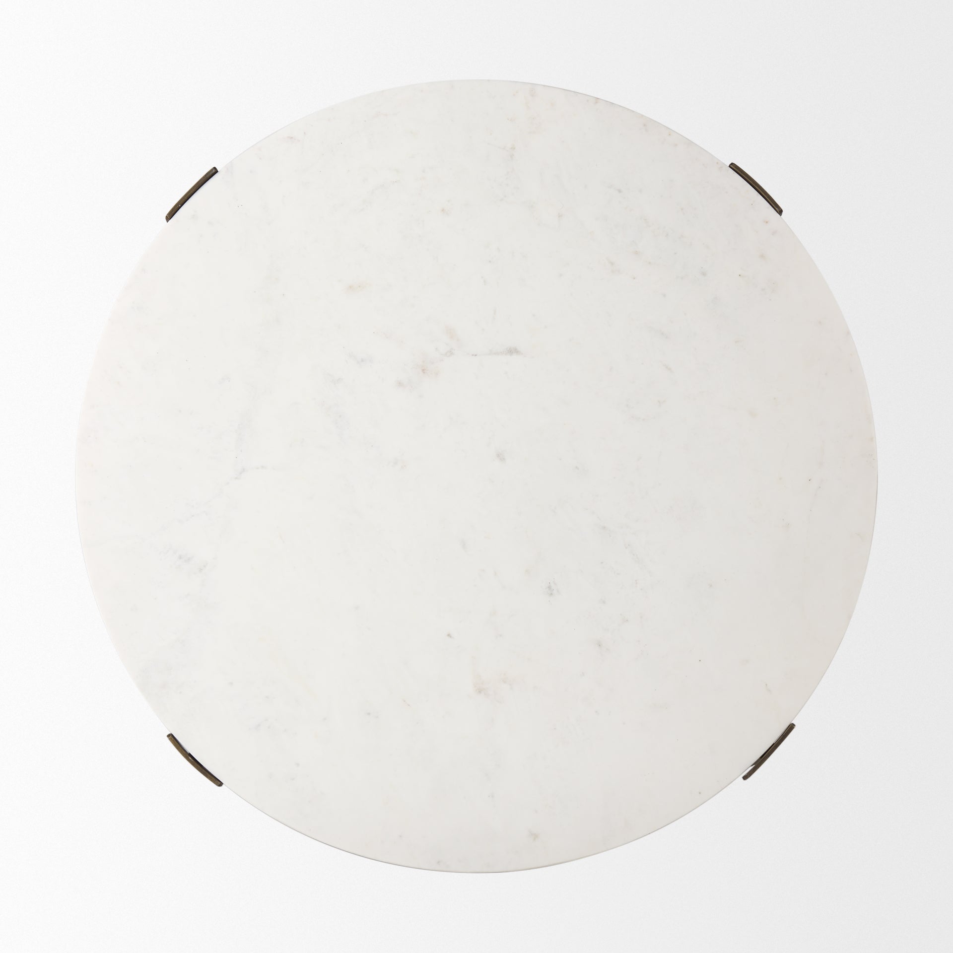 Atticus Marble and Antiqued Gold Metal Coffee Table - Central Designs