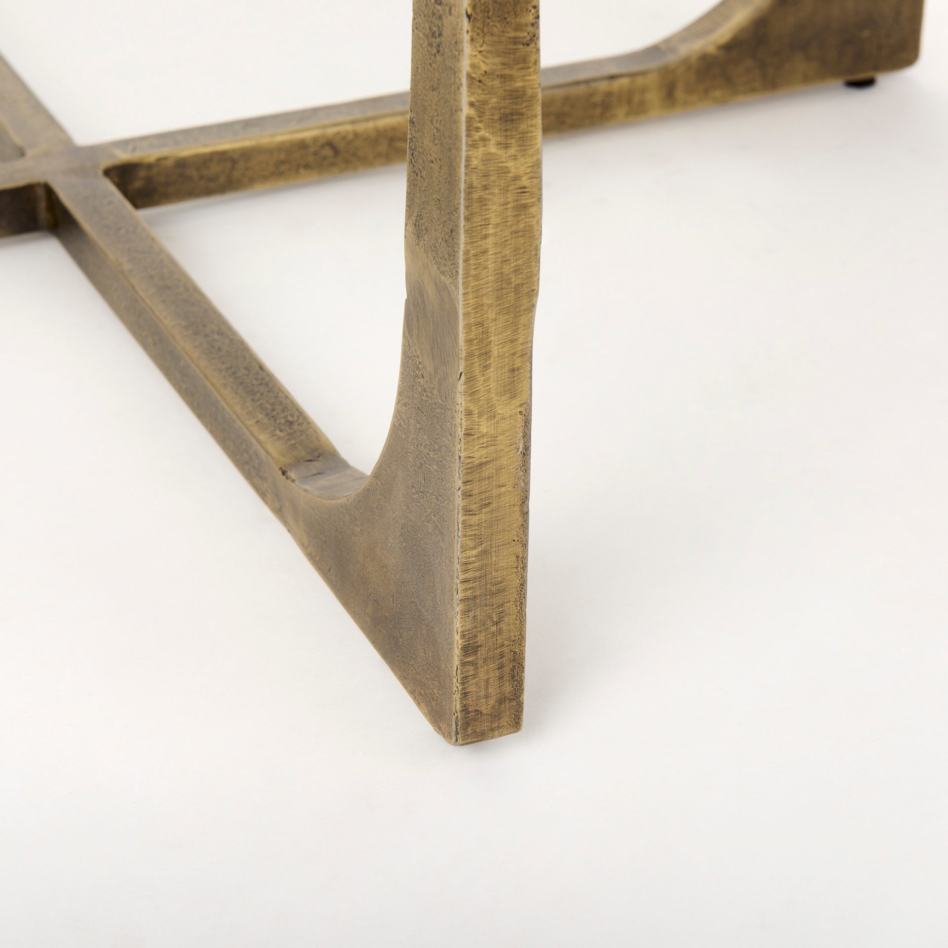 Atticus Marble and Antiqued Gold Metal Coffee Table - Central Designs