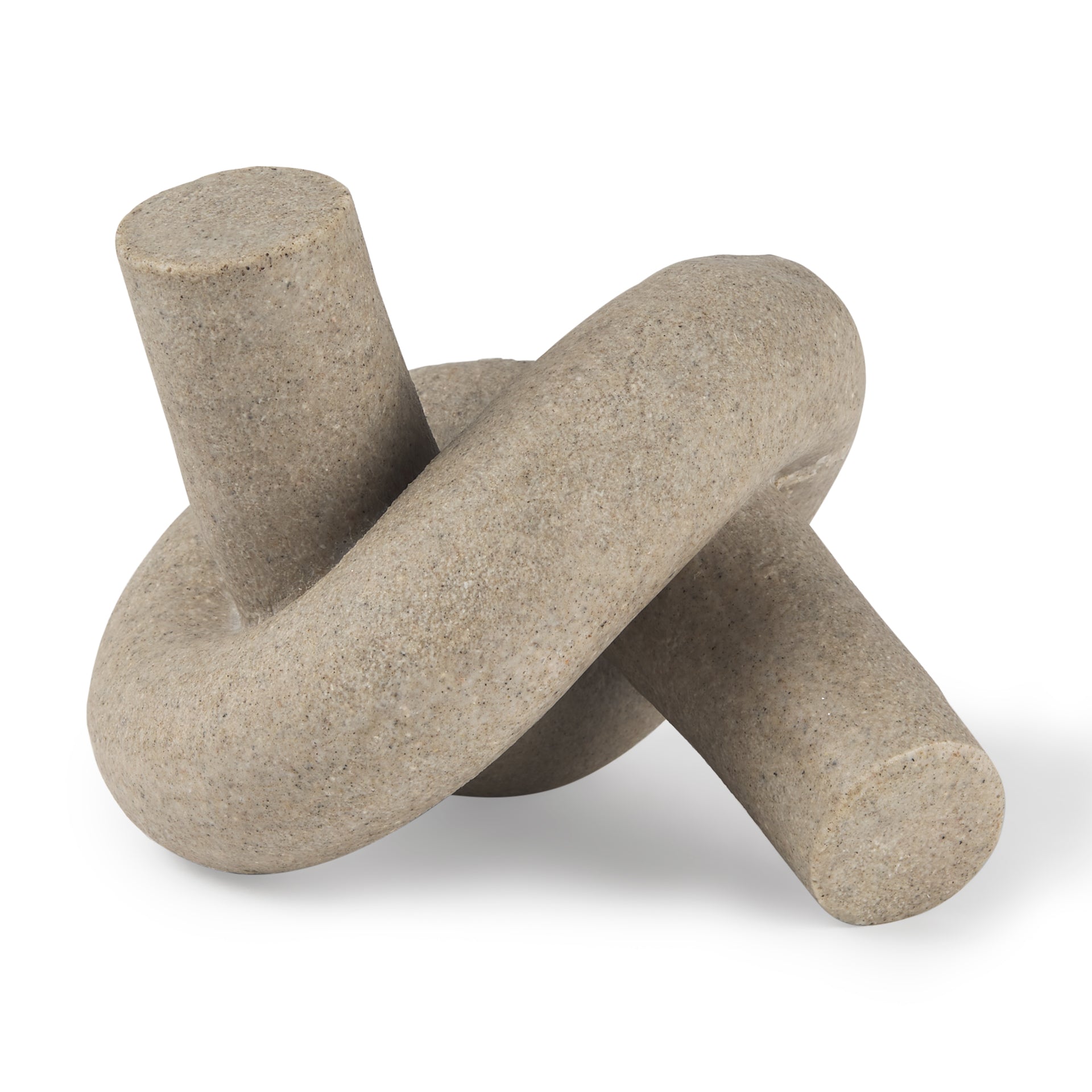 Otto Sandstone Resin Small Knot Sculpture Decorative Object - Central Designs