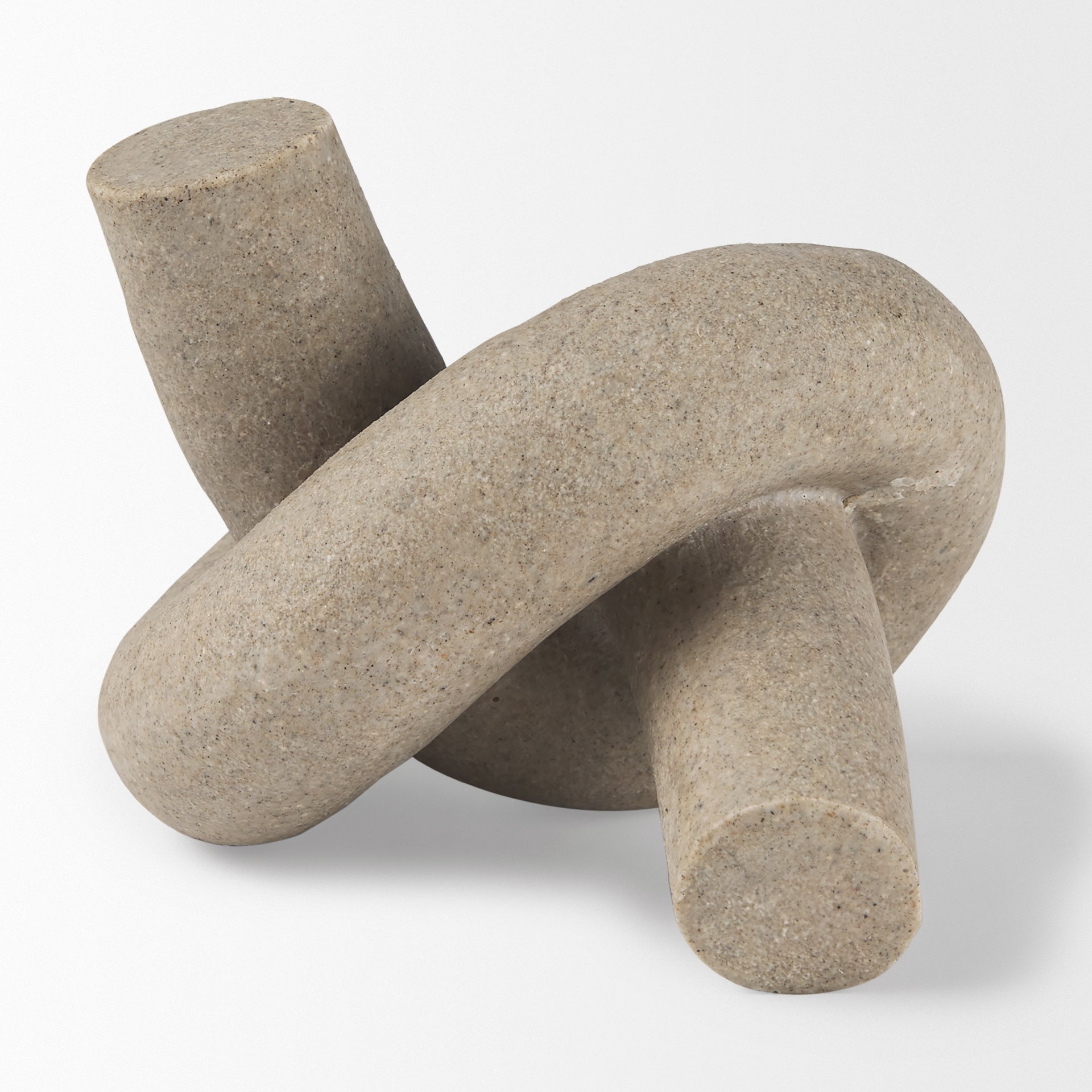 Otto Sandstone Resin Small Knot Sculpture Decorative Object - Central Designs