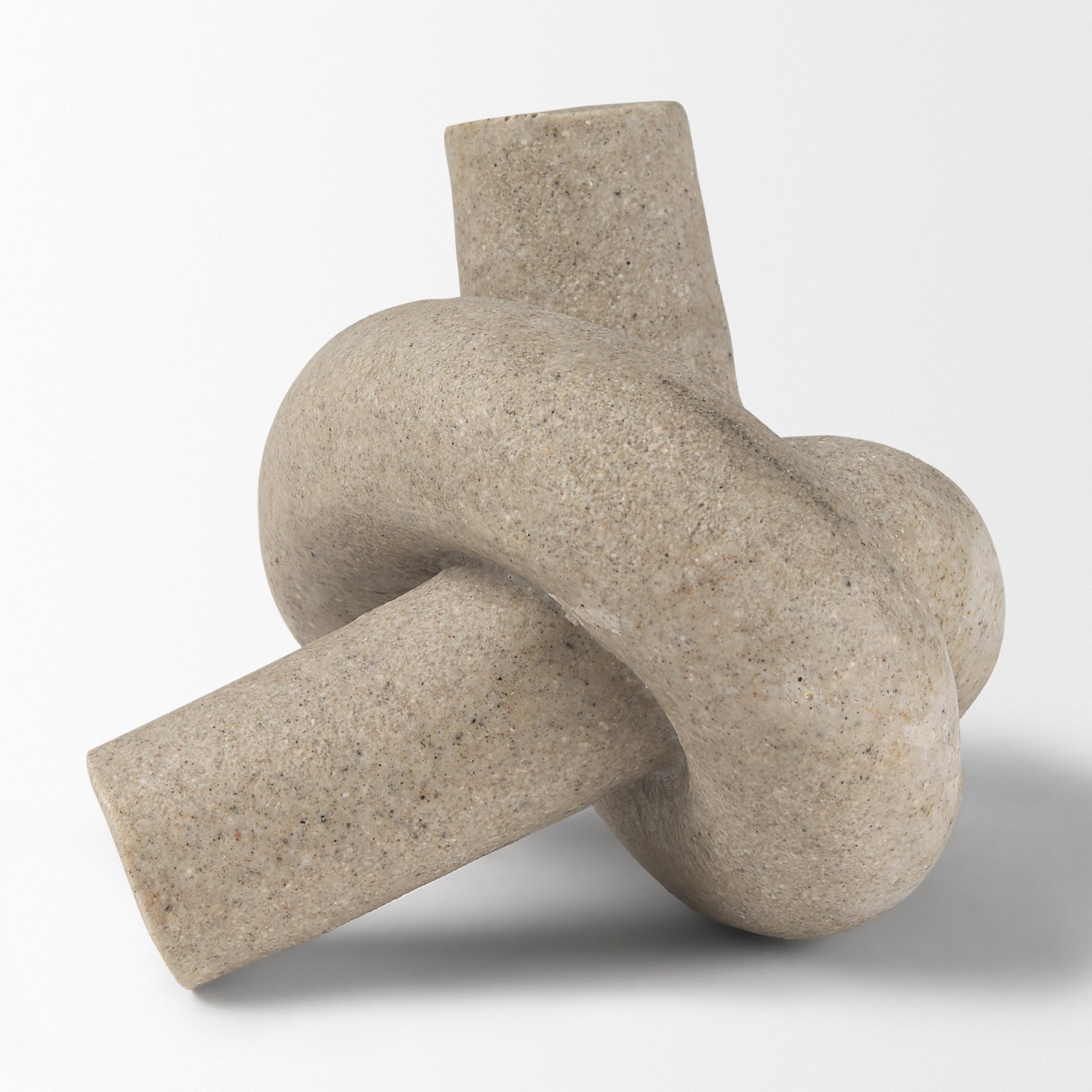 Otto Sandstone Resin Small Knot Sculpture Decorative Object - Central Designs