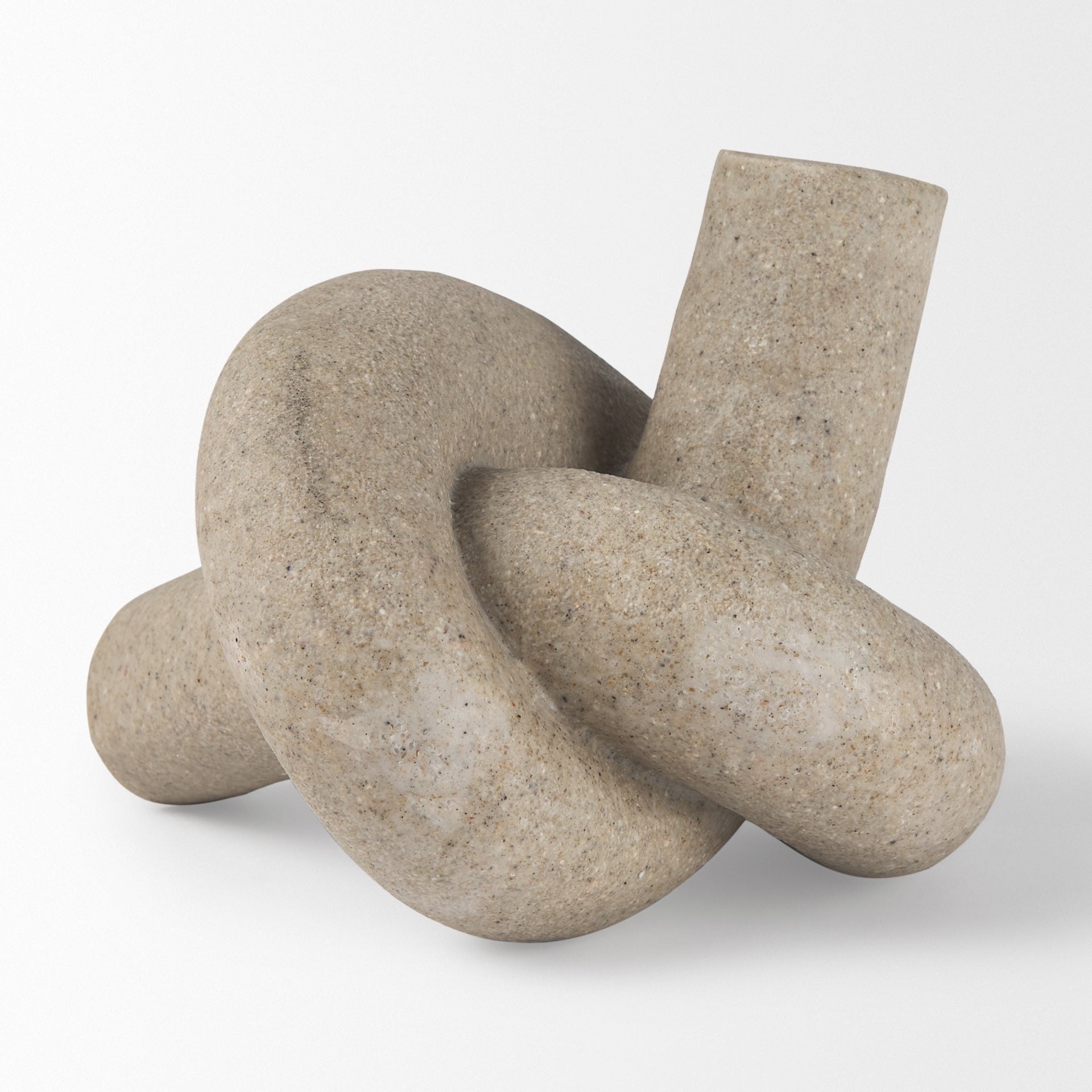 Otto Sandstone Resin Small Knot Sculpture Decorative Object - Central Designs