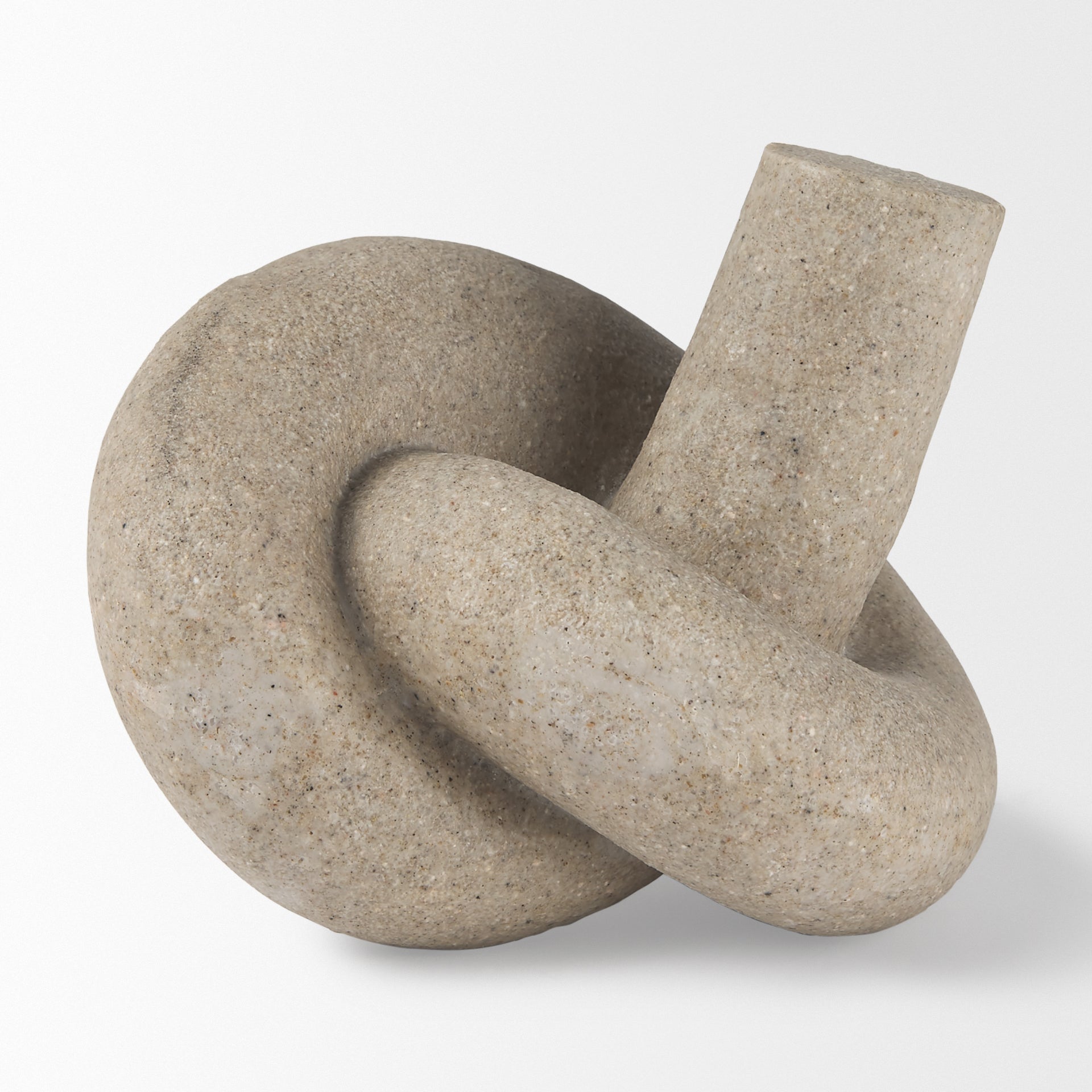 Otto Sandstone Resin Small Knot Sculpture Decorative Object - Central Designs