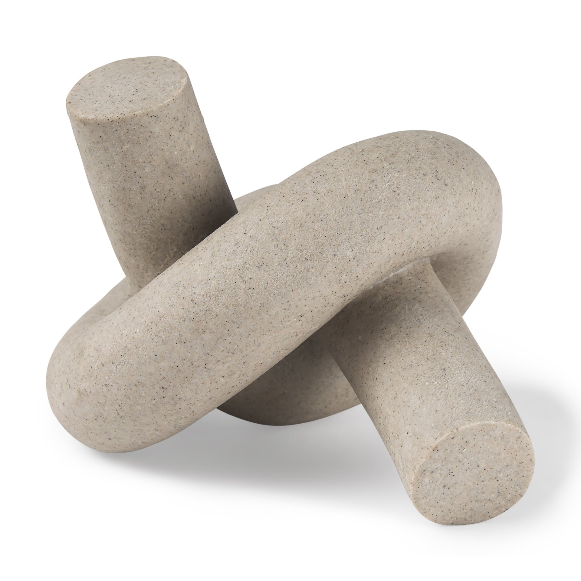 Otto Sandstone Resin Large Knot Sculpture Decorative Object - Central Designs