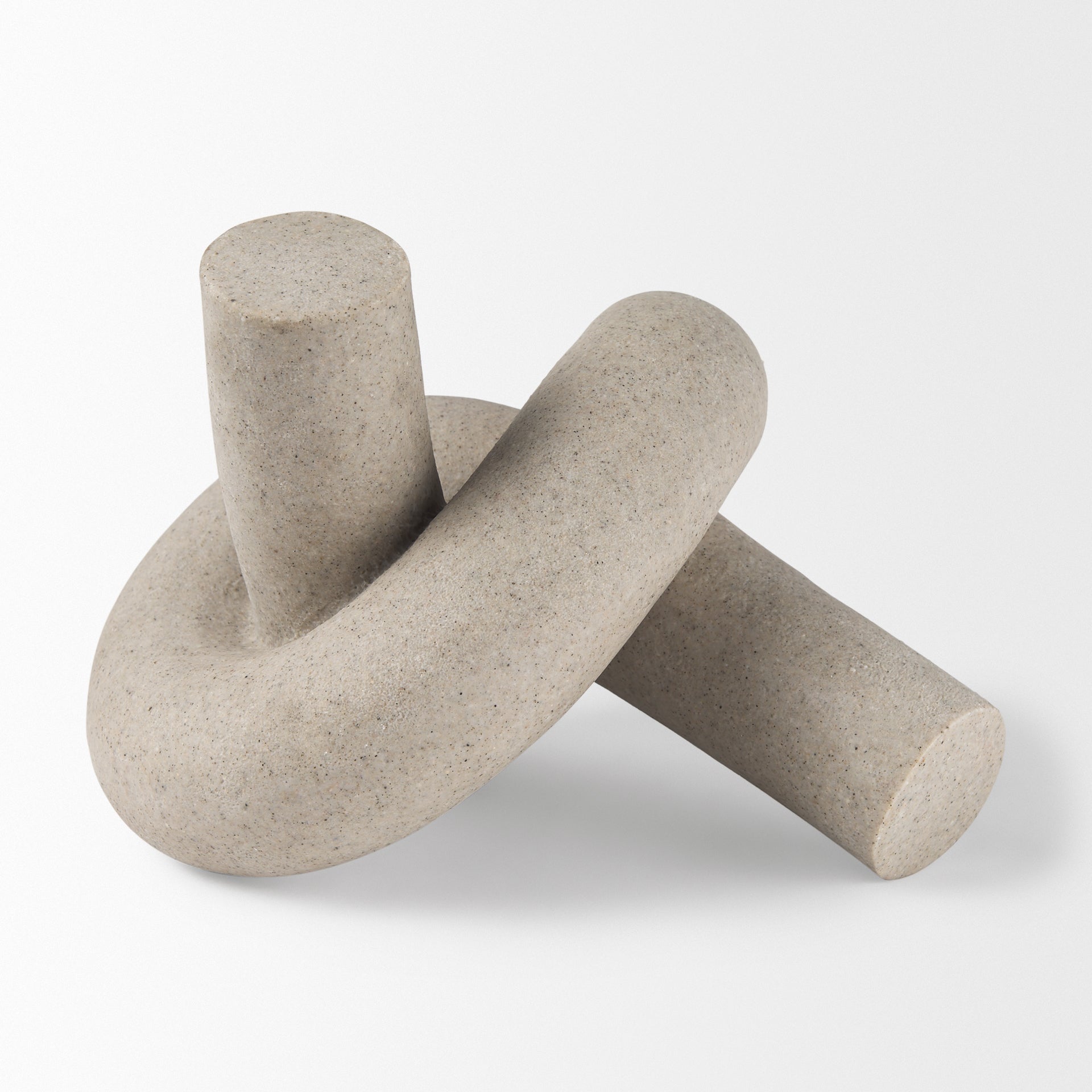 Otto Sandstone Resin Large Knot Sculpture Decorative Object - Central Designs