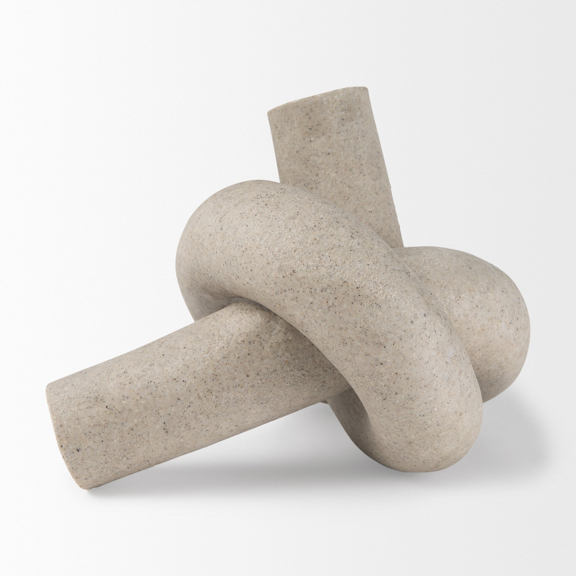 Otto Sandstone Resin Large Knot Sculpture Decorative Object - Central Designs