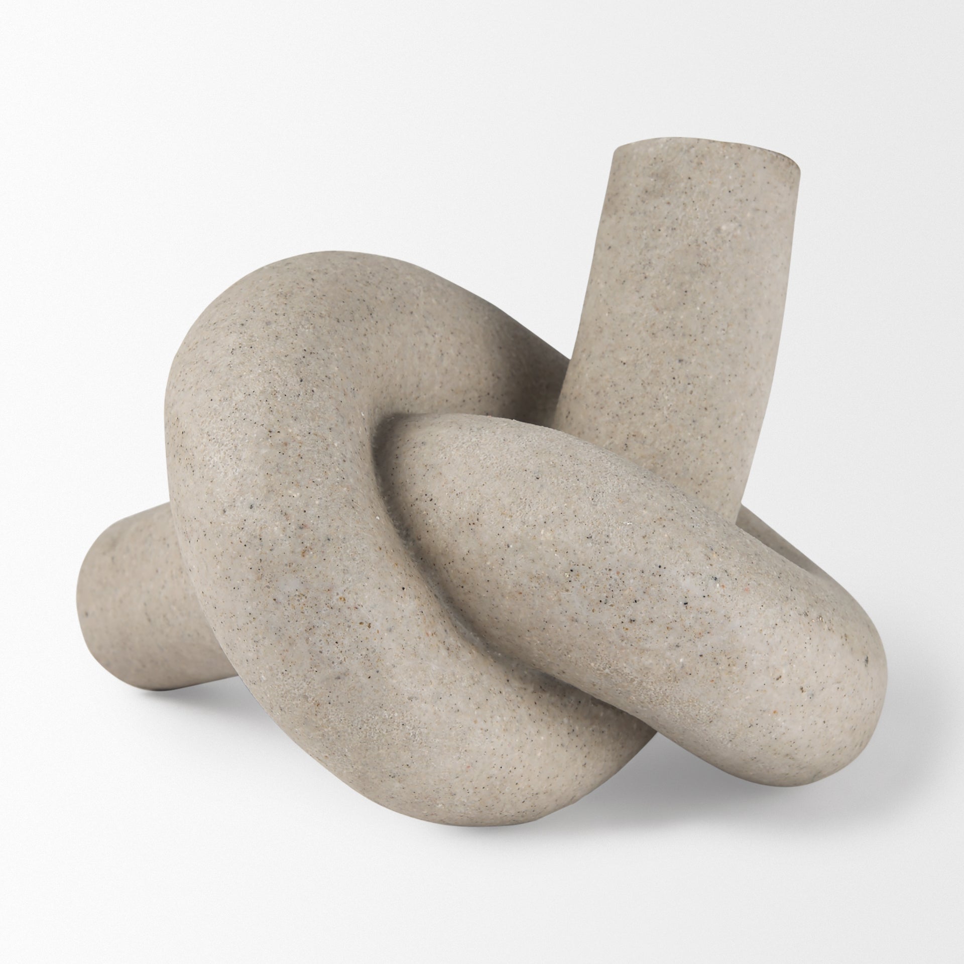 Otto Sandstone Resin Large Knot Sculpture Decorative Object - Central Designs