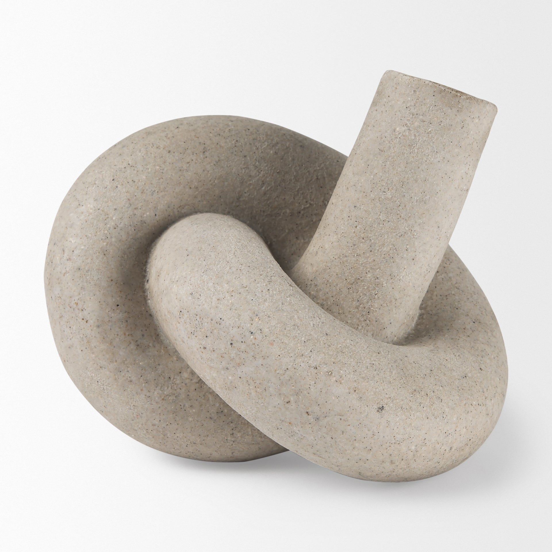 Otto Sandstone Resin Large Knot Sculpture Decorative Object - Central Designs