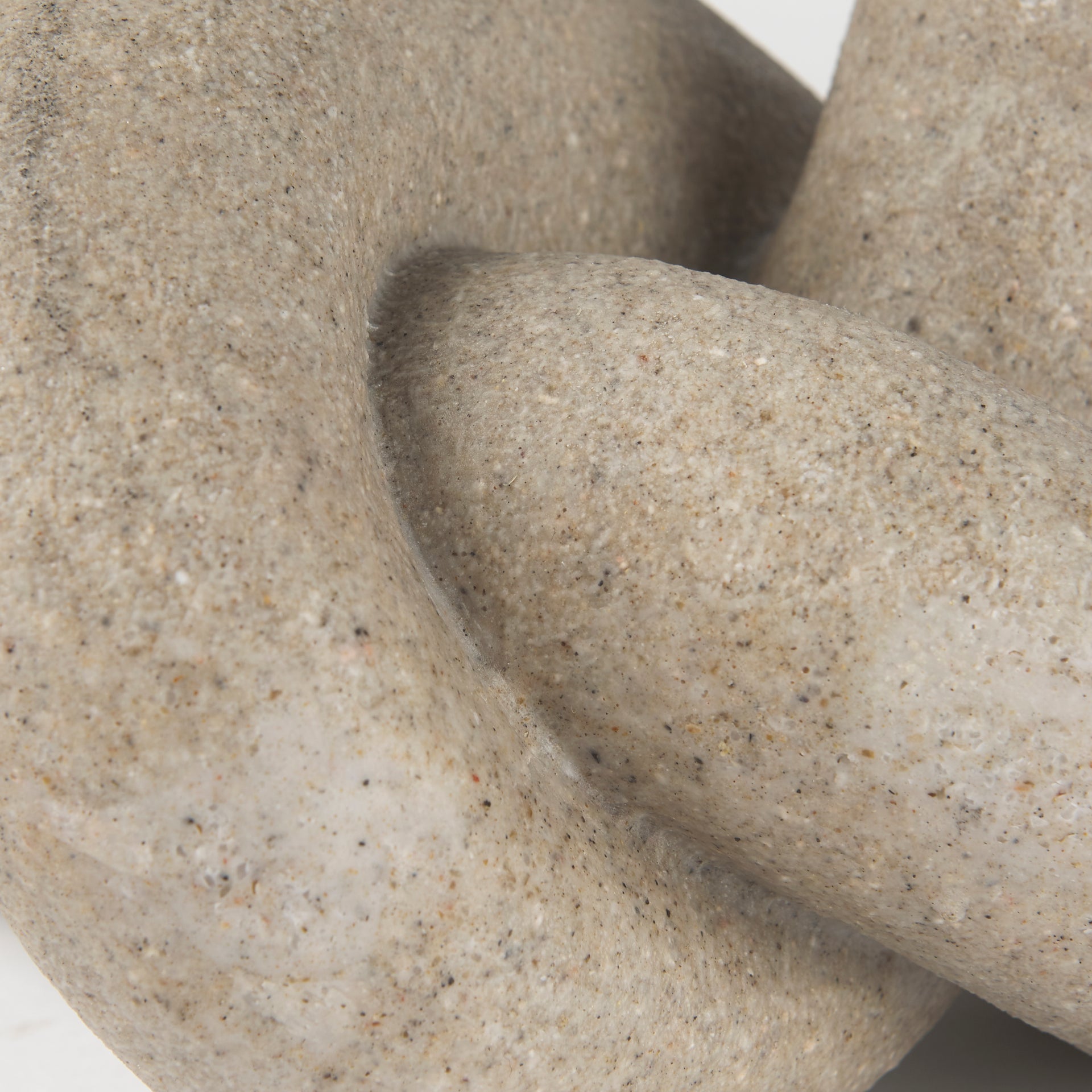Otto Sandstone Resin Small Knot Sculpture Decorative Object - Central Designs