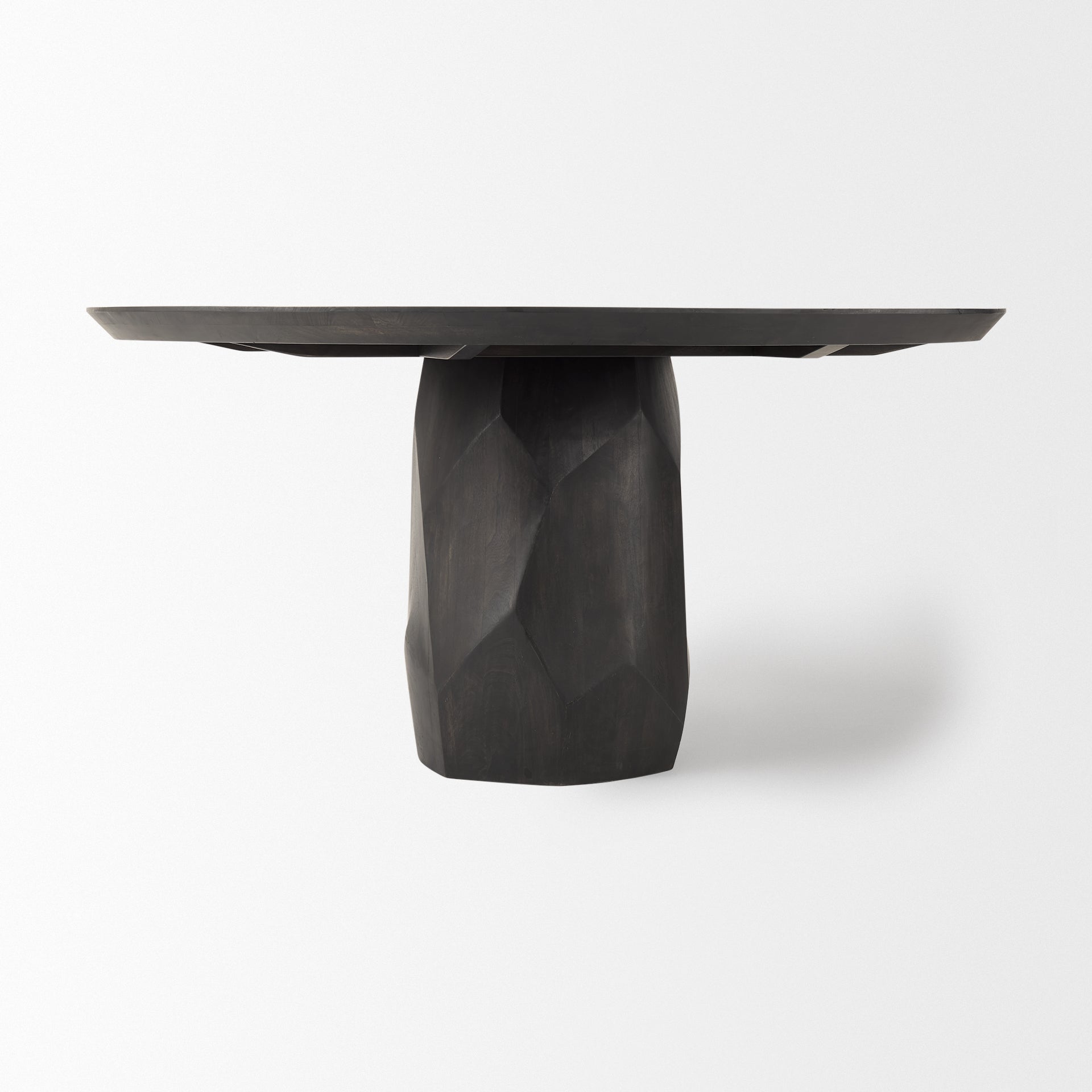 Fitzgerald 60" Round Brown Solid Wood Top & Base Dining Table
