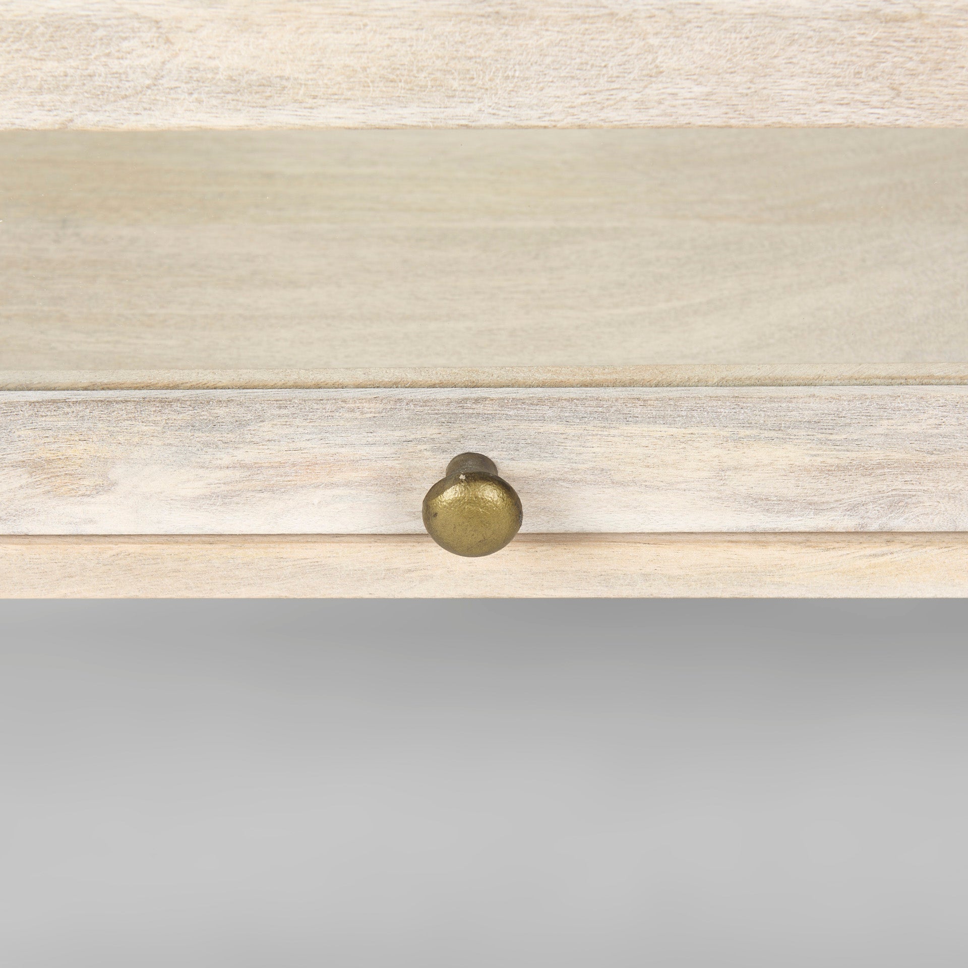 Arelius 42L x 42W x 15H White Wood W/ Gold Metal Base Square Display Coffee Table - Central Designs