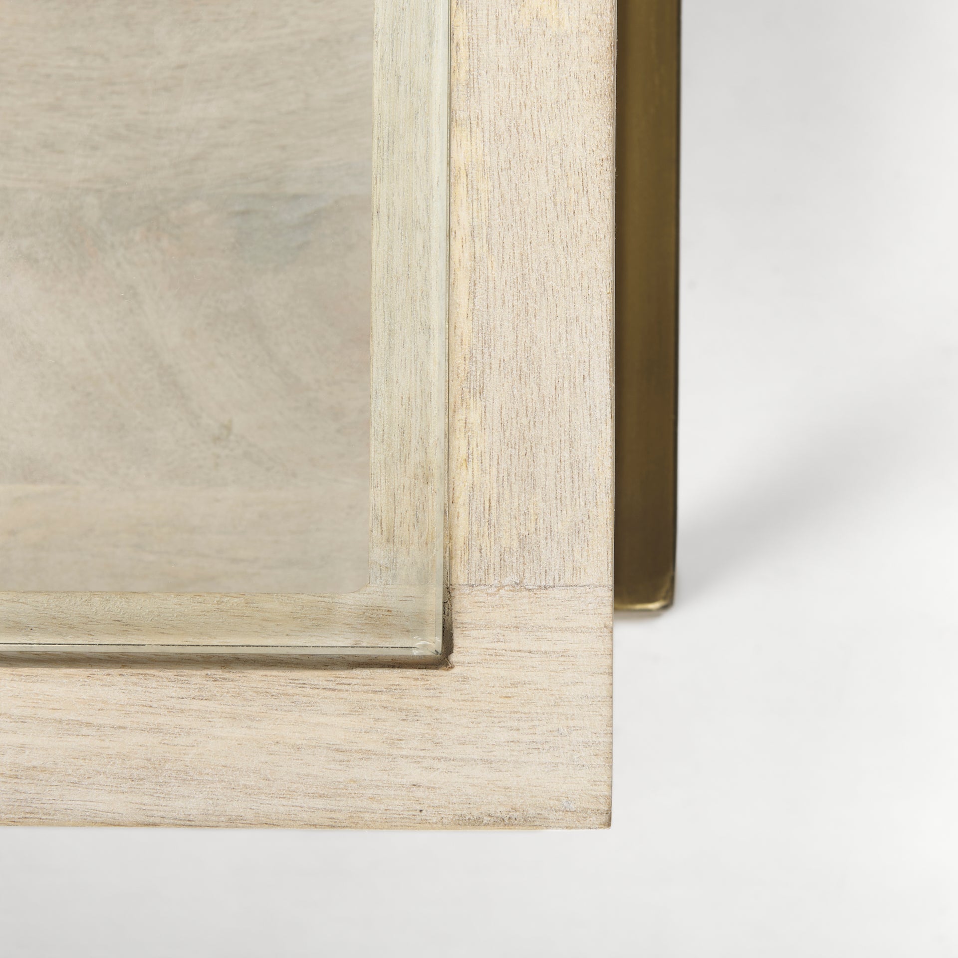 Arelius 42L x 42W x 15H White Wood W/ Gold Metal Base Square Display Coffee Table - Central Designs