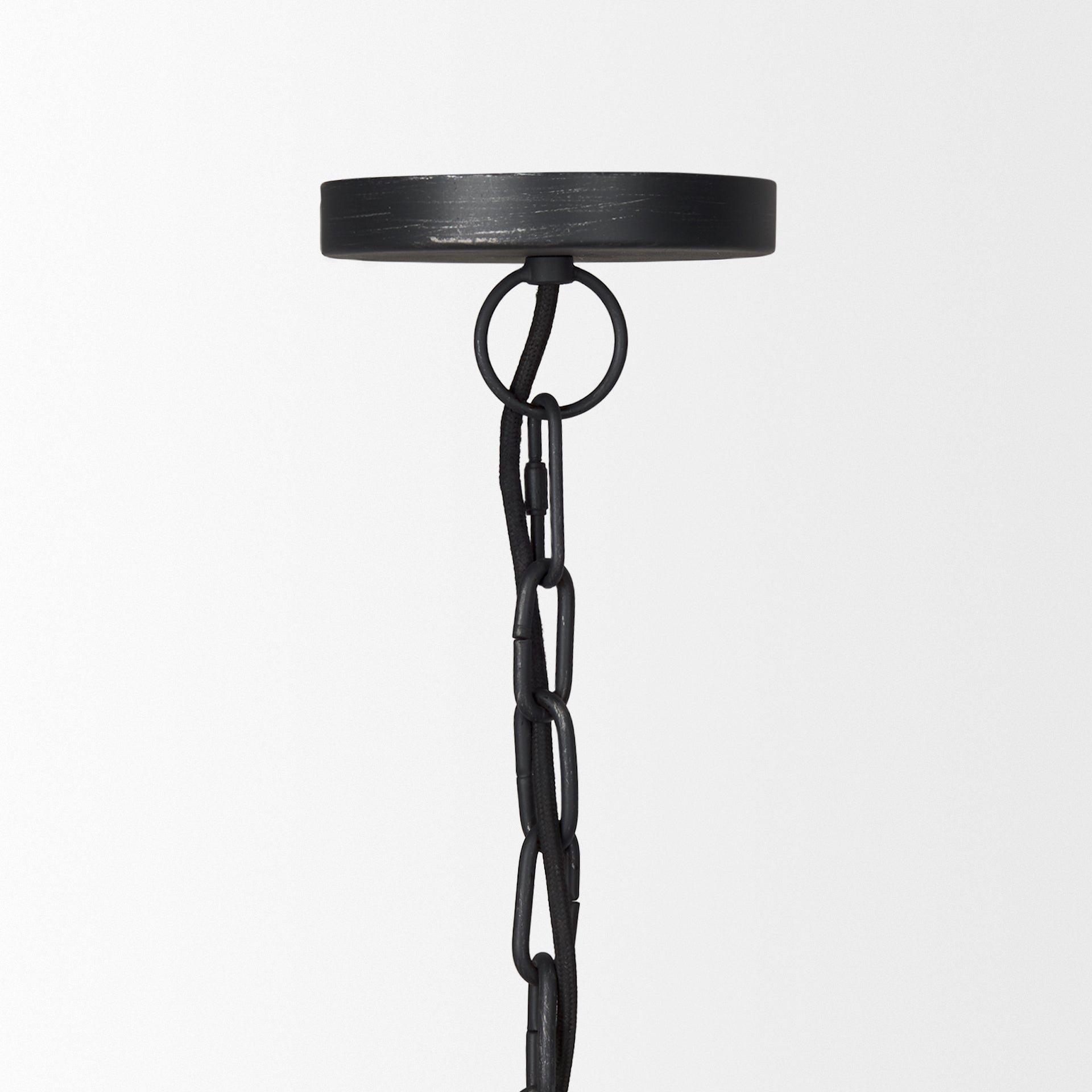Karina 24" Round Matte Black Hammered Metal Dome Pendant Light - Central Designs