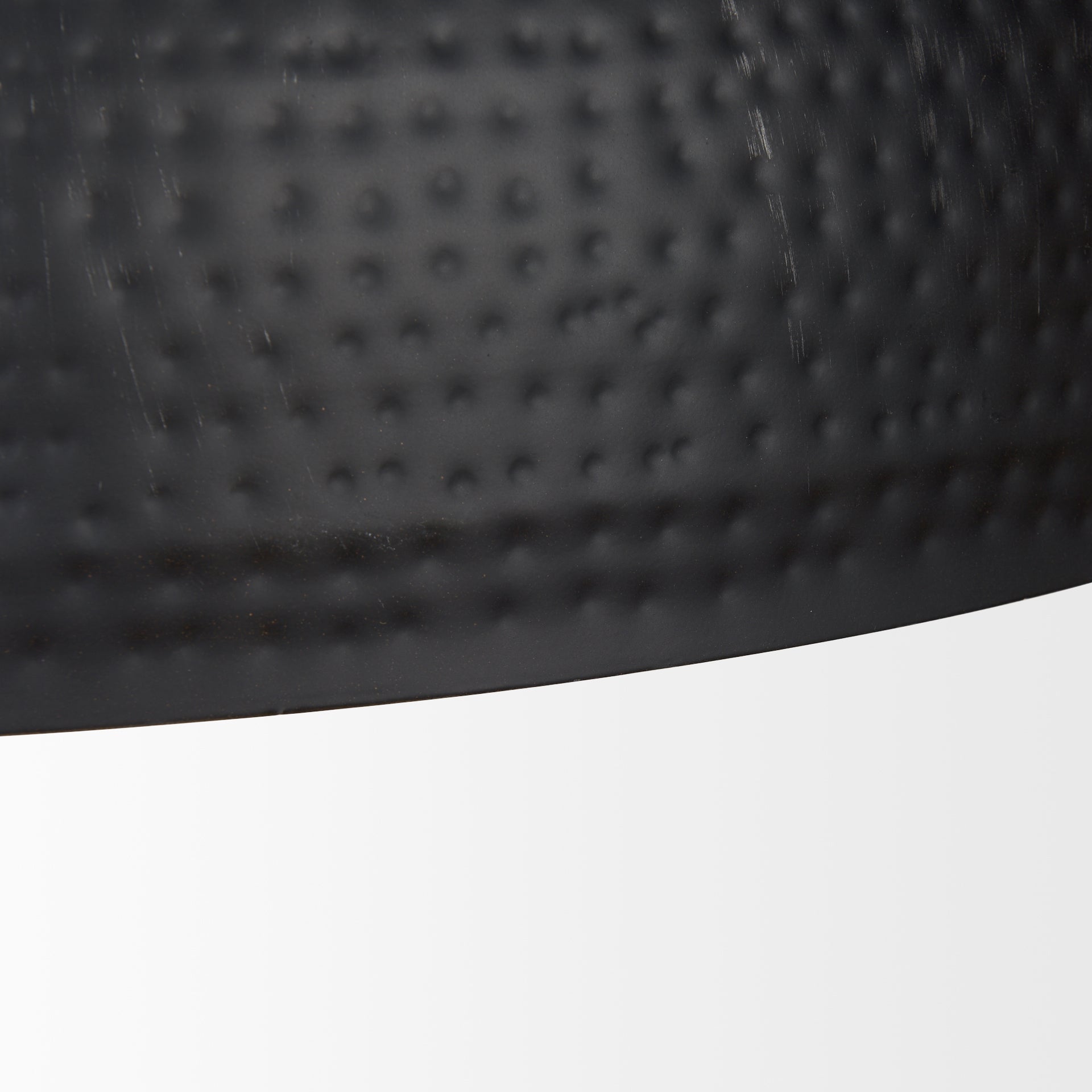 Karina 36" Round Matte Black Hammered Metal Dome Pendant Light - Central Designs