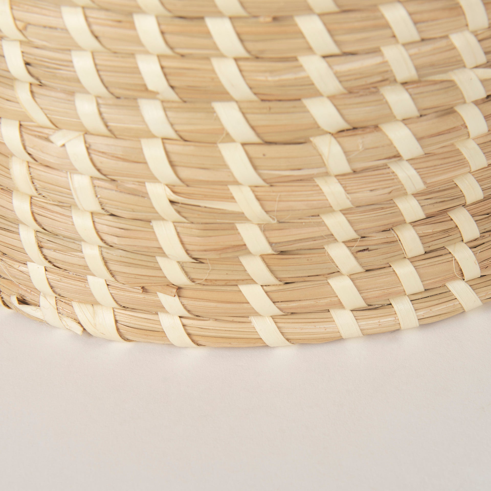 Kailini Set of 3 Nesting Seagrass & Palm Leaf Boxes with Lids - Central Designs
