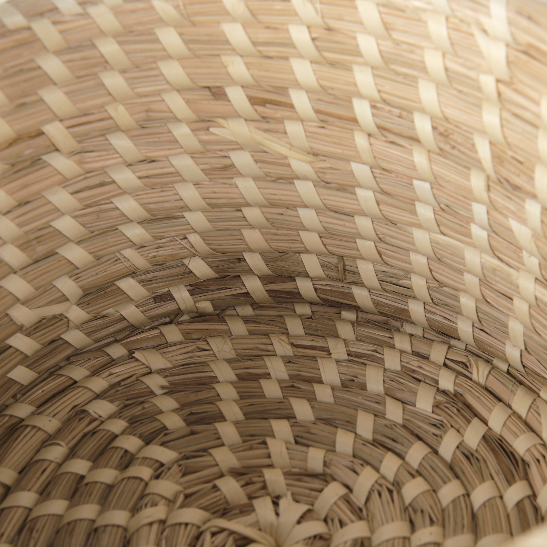 Kailini Set of 3 Nesting Seagrass & Palm Leaf Boxes with Lids - Central Designs