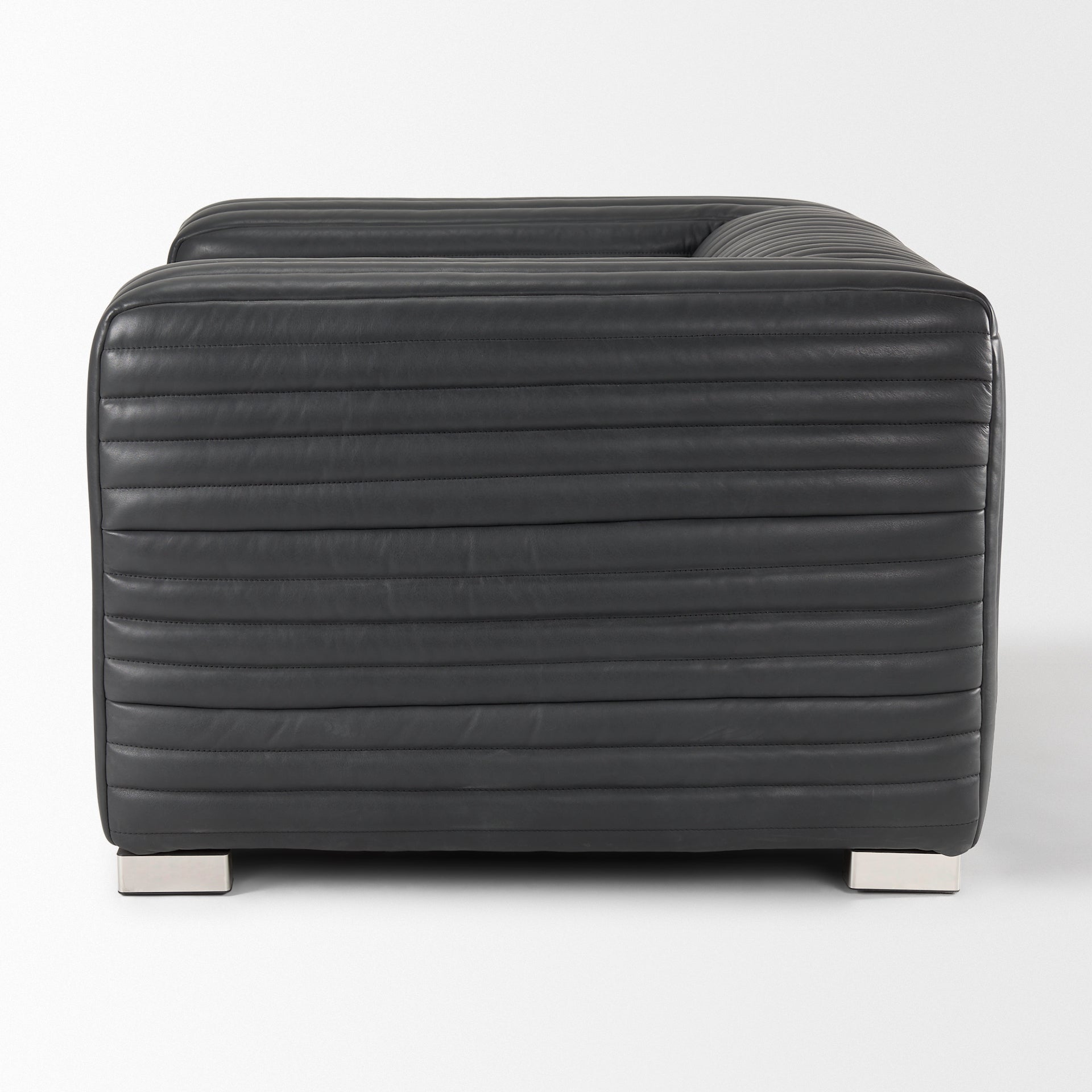 Ricciardo Black Leather Upholstered Arm Chair - Central Designs