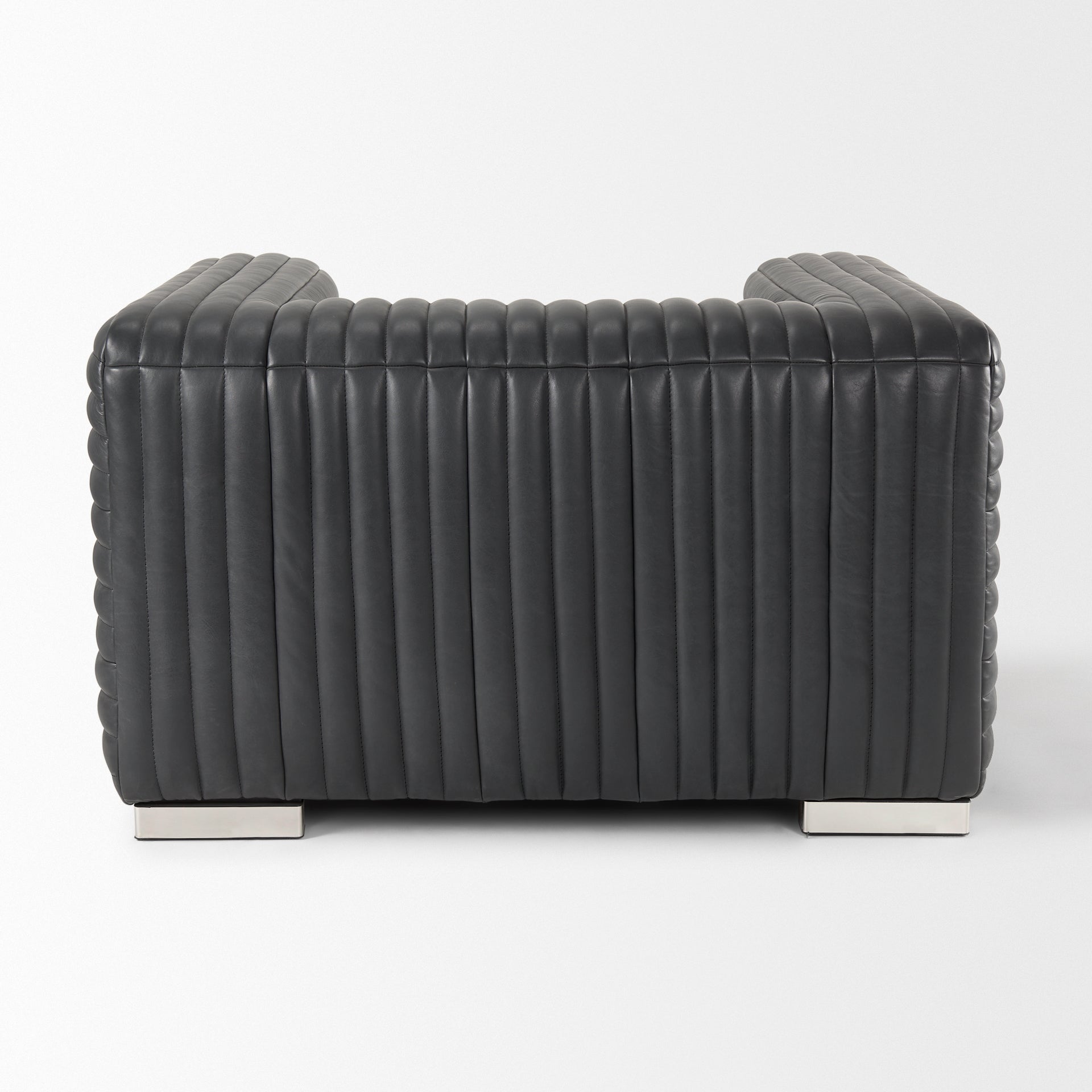 Ricciardo Black Leather Upholstered Arm Chair - Central Designs