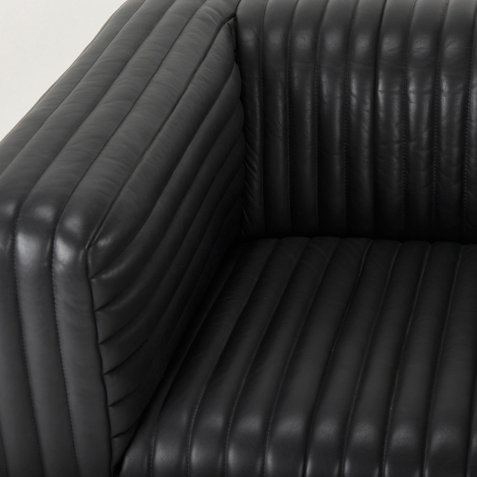 Ricciardo Black Leather Upholstered Arm Chair - Central Designs