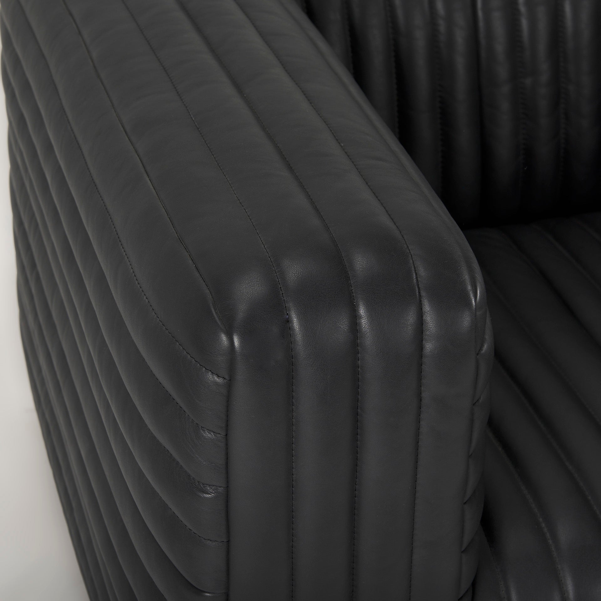 Ricciardo Black Leather Upholstered Arm Chair - Central Designs