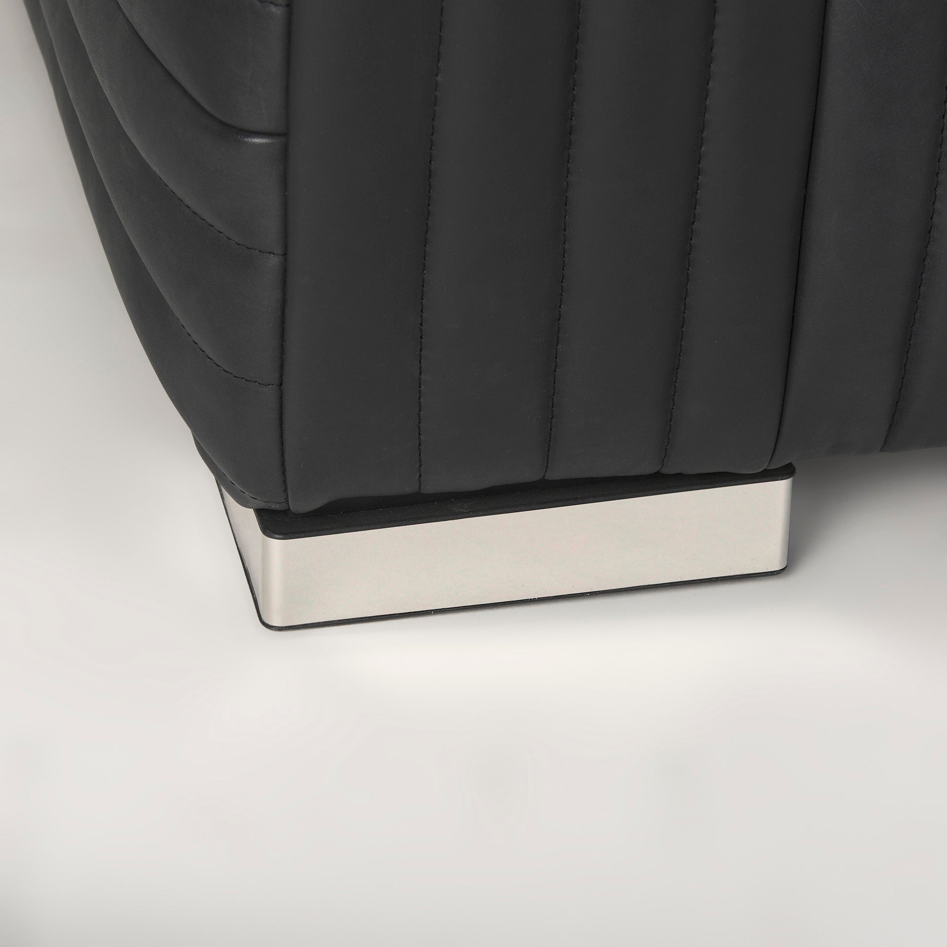 Ricciardo Black Leather Upholstered Arm Chair - Central Designs