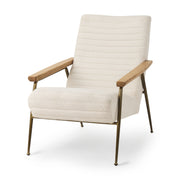Grosjean Cream Boucle Accent Chair - Central Designs