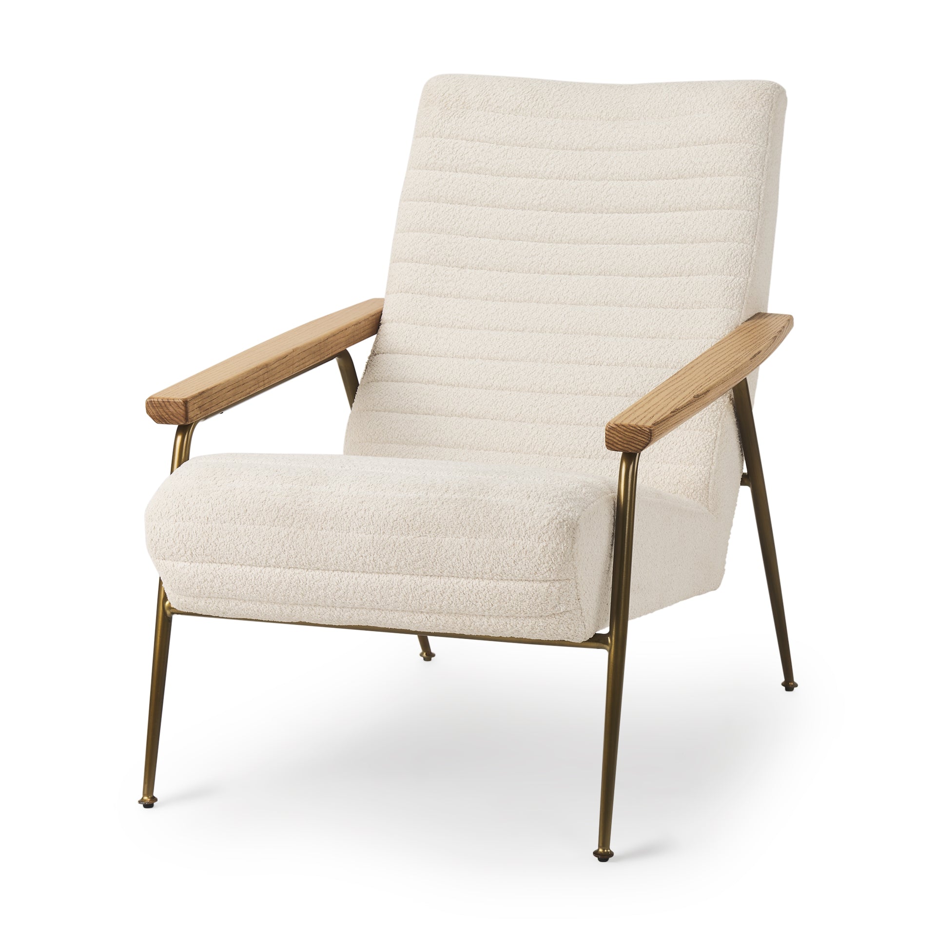Grosjean Cream Boucle Accent Chair - Central Designs
