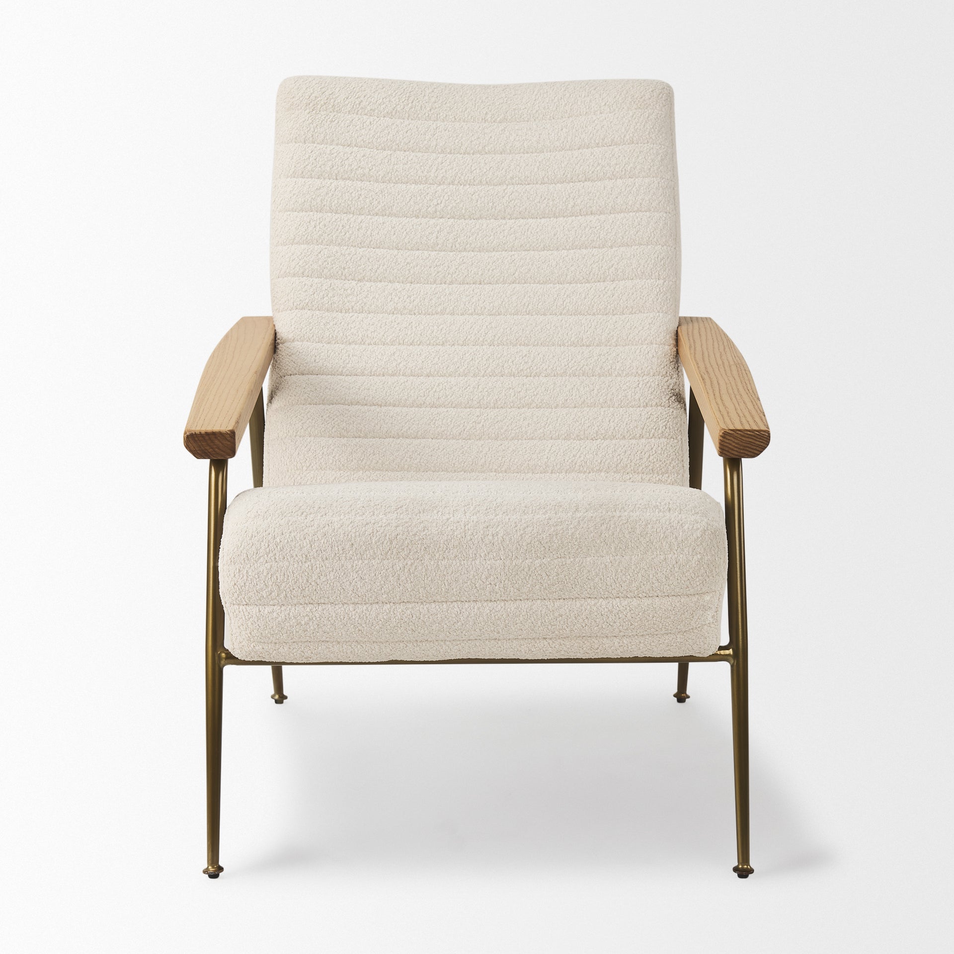 Grosjean Cream Boucle Accent Chair - Central Designs