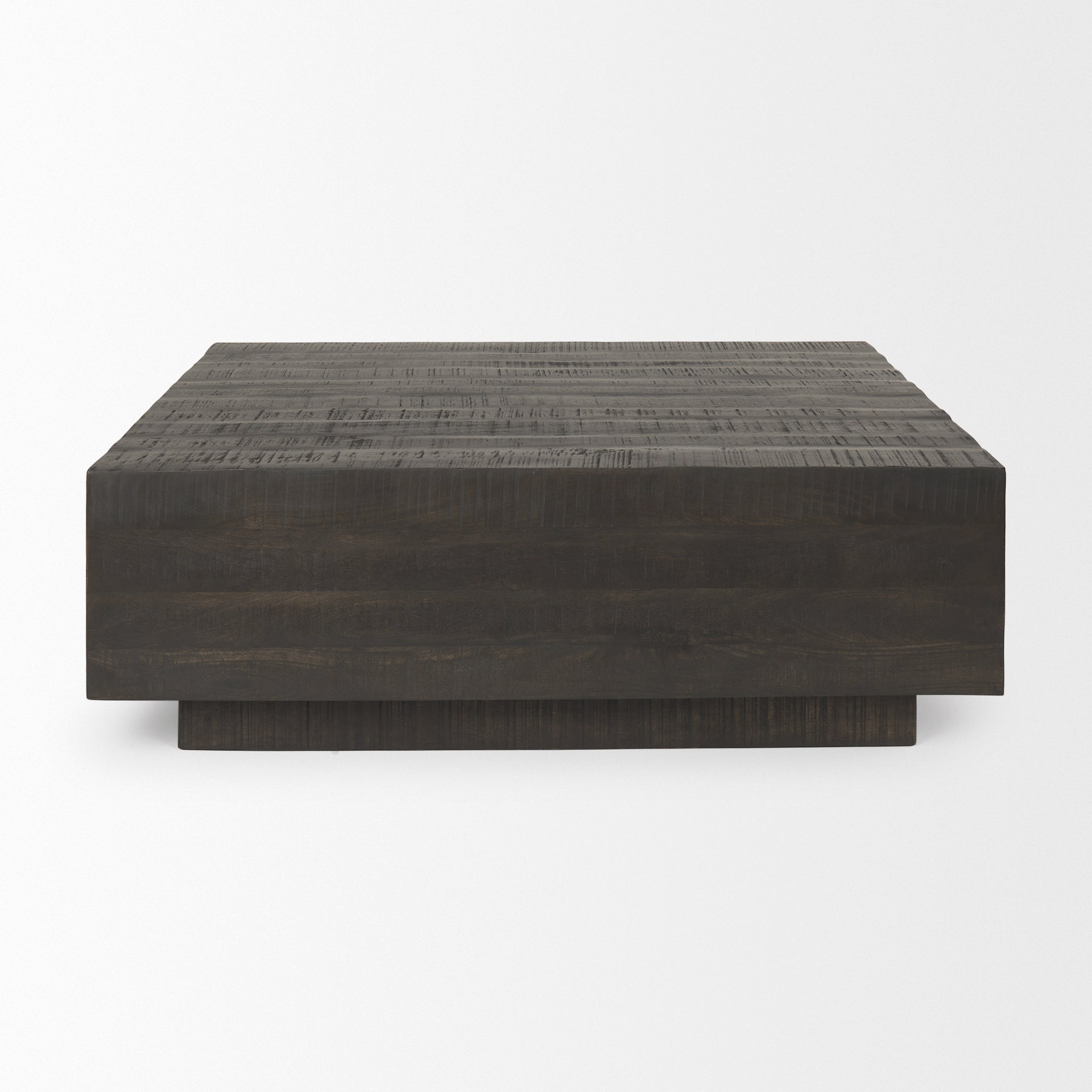 Hayden Dark Brown Wood Square Coffee Table - Central Designs