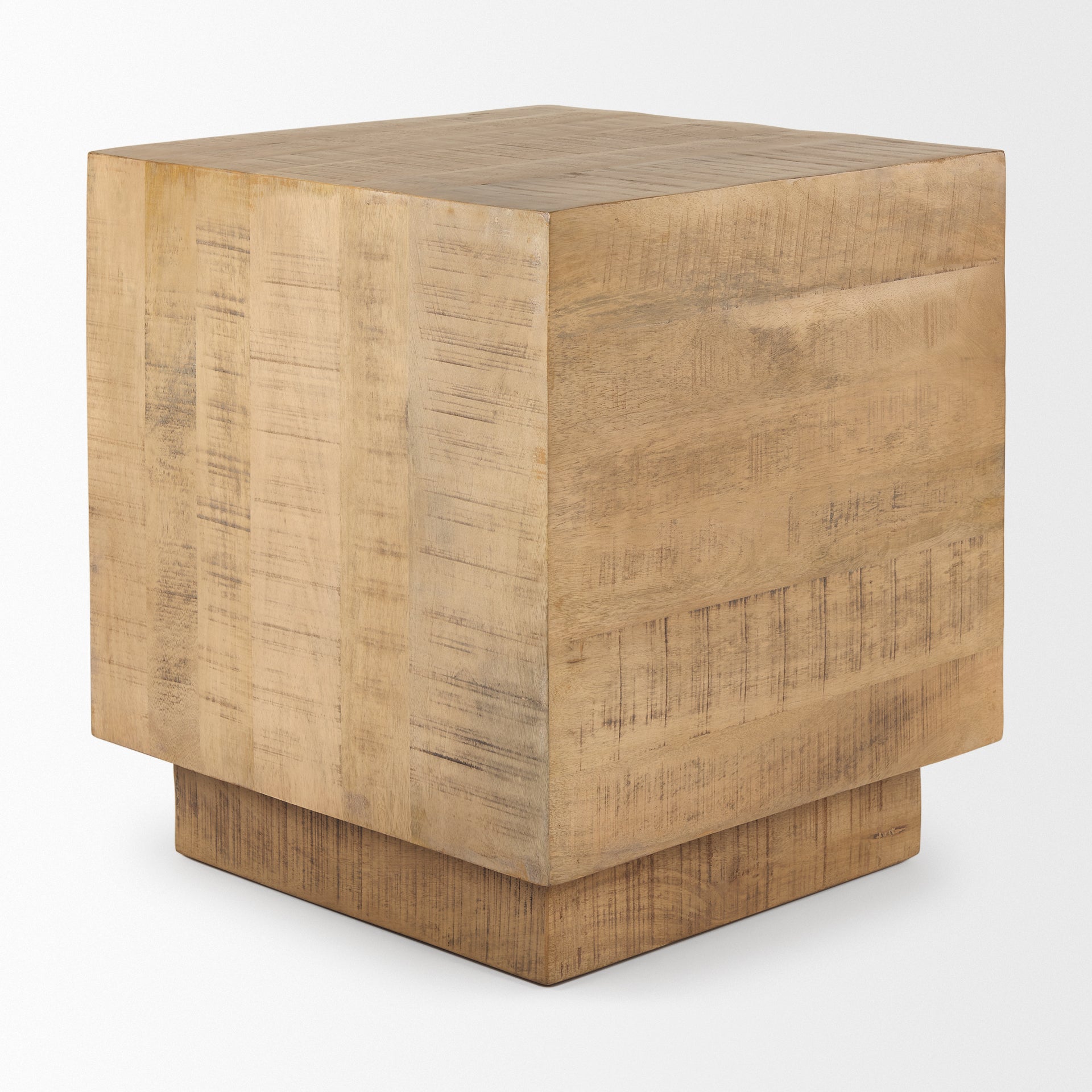 Hayden Light Brown Wood End/Side Table - Central Designs