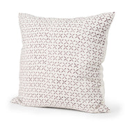 Jayden Cream w/ Merlot Print Linen Square Decorative Pillow Cover - Central Designs