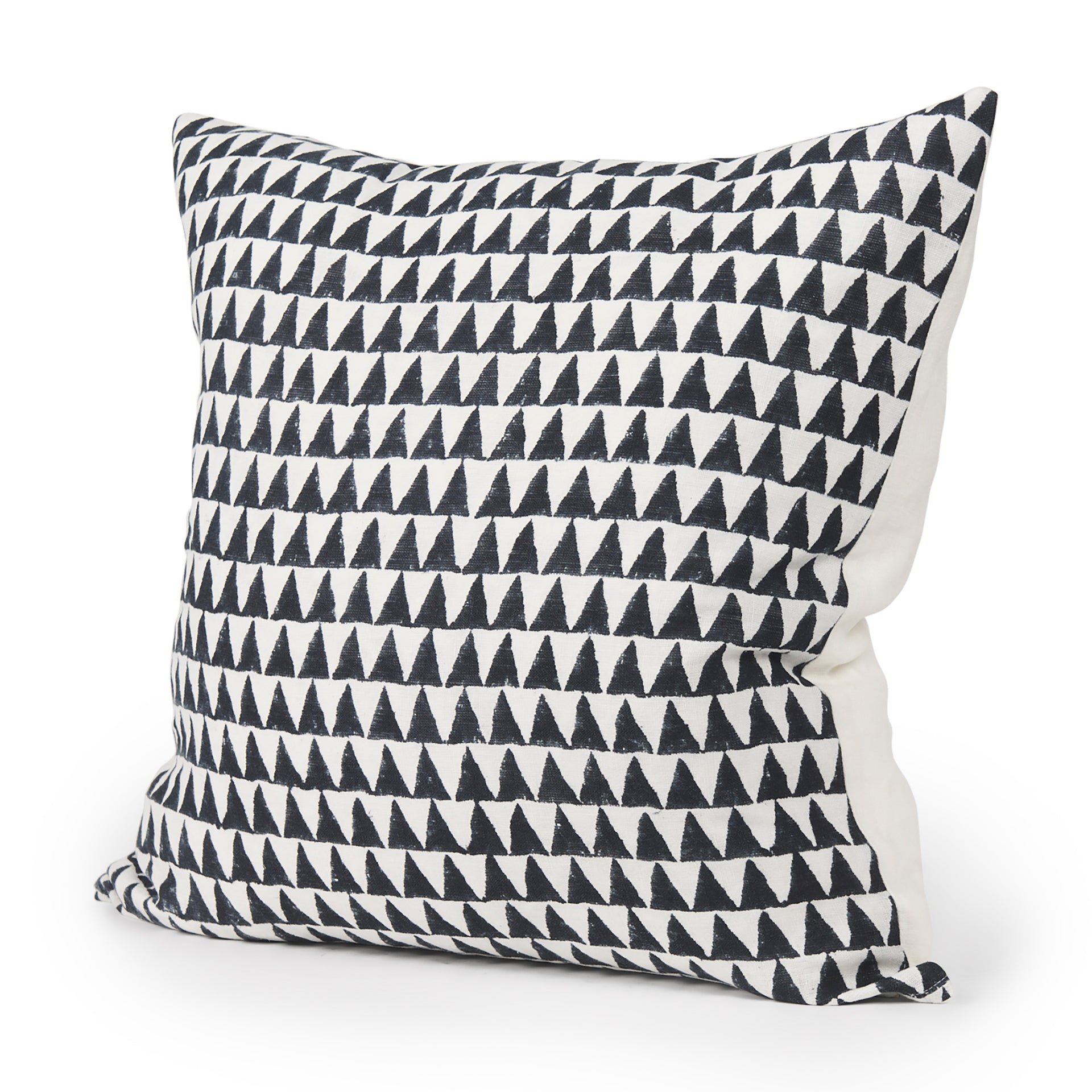 Jolie Cream w/ Black Print Linen Square Decorative Pillow Cover - Central Designs