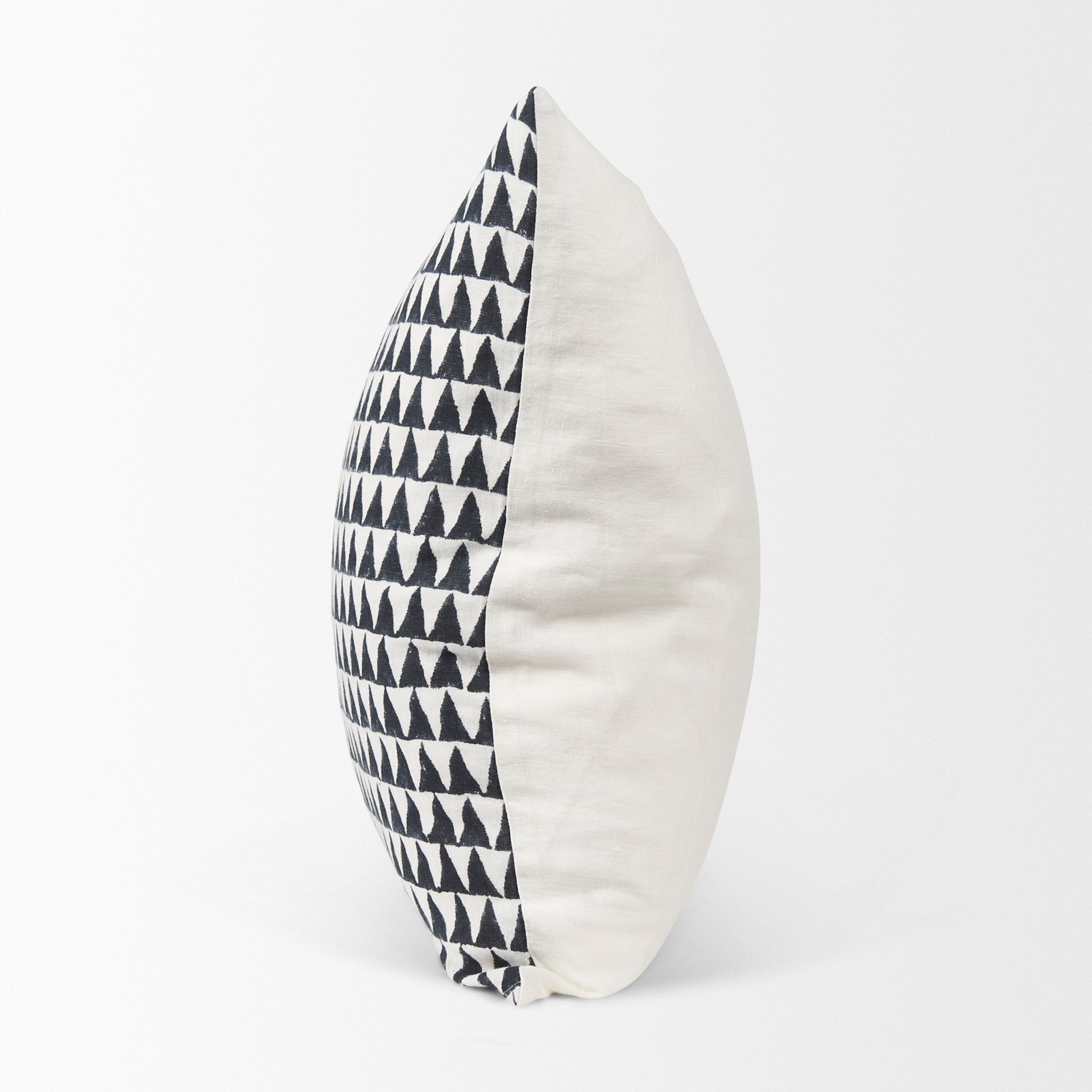 Jolie Cream w/ Black Print Linen Square Decorative Pillow Cover - Central Designs