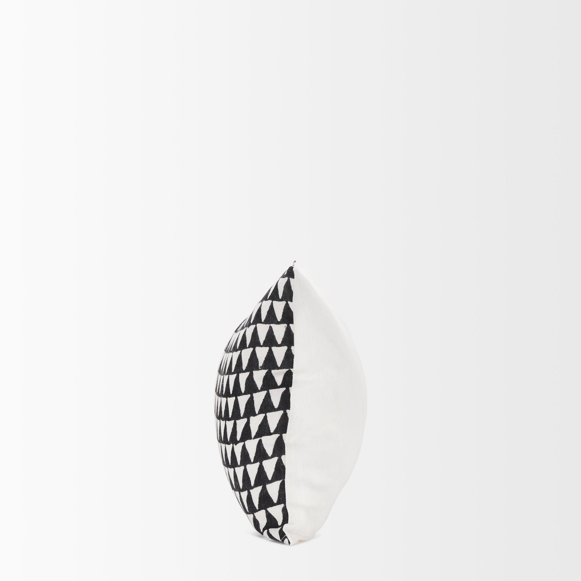 Jolie Cream w/ Black Print Linen Lumbar Decorative Pillow Cover - Central Designs