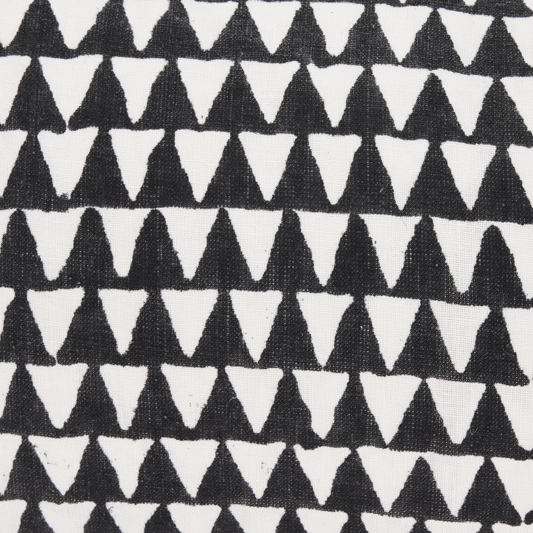 Jolie Cream w/ Black Print Linen Lumbar Decorative Pillow Cover - Central Designs